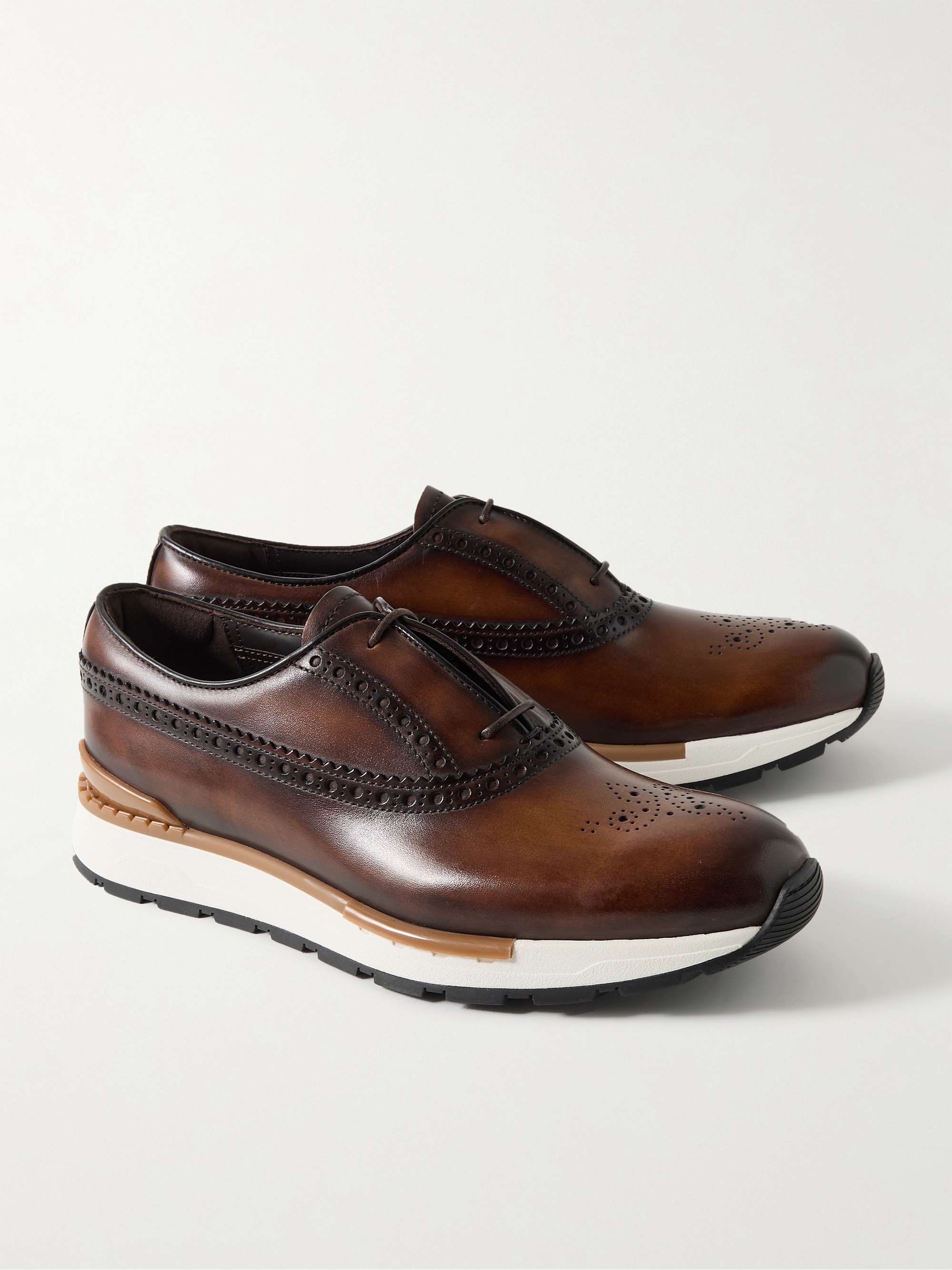 BERLUTI Fast Track Leather Brogue Sneakers