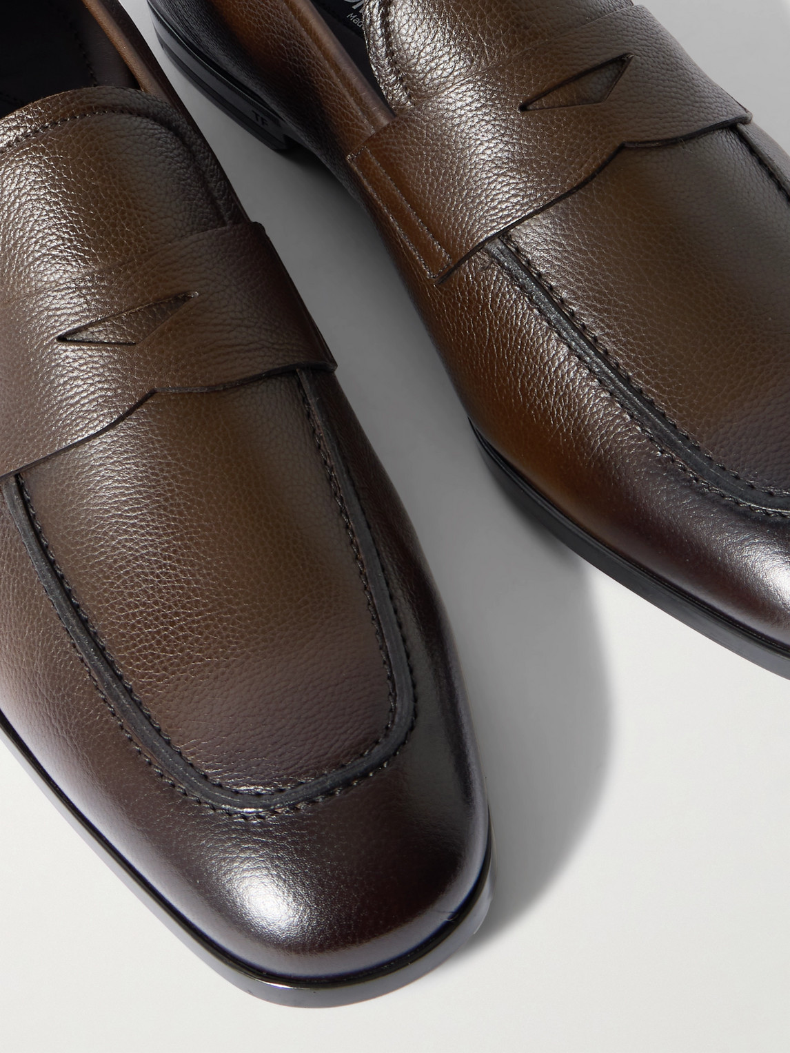 Sean Full-Grain Leather Loafers - Men | Image | 4