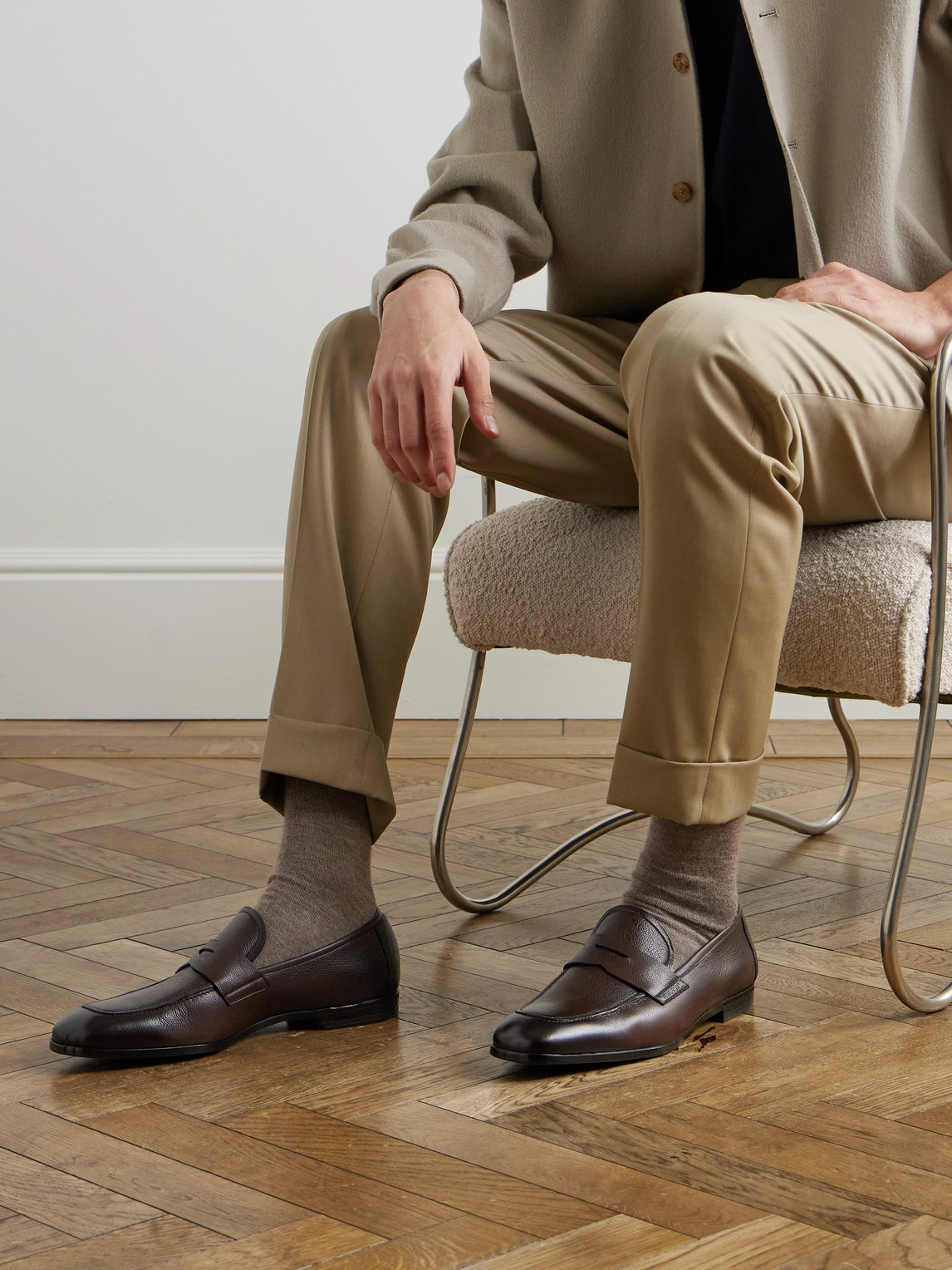 Sean Full-Grain Leather Loafers - Men | Image | 1