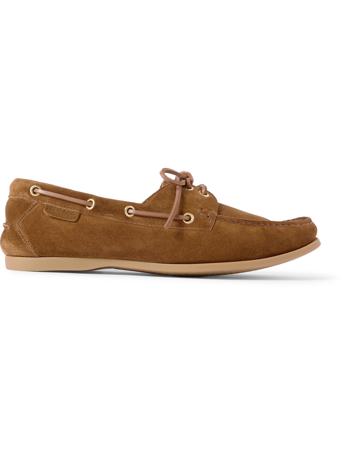 Tom Ford Robin Suede Boat Shoes In Brown