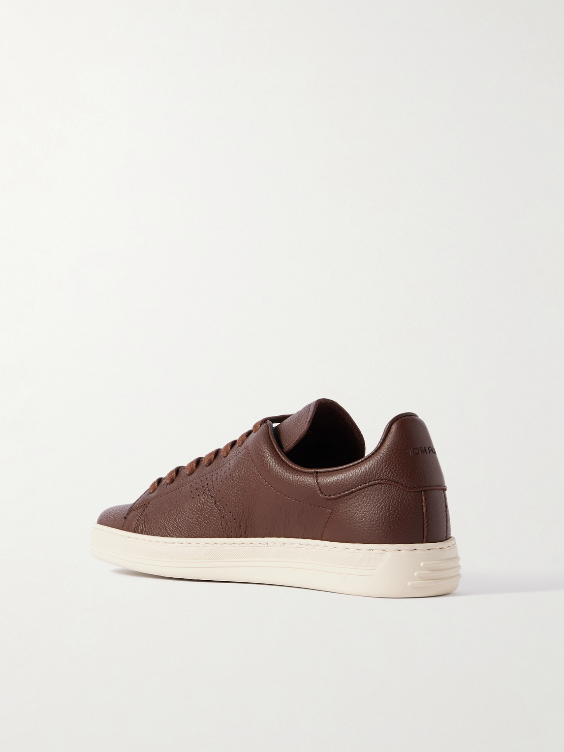 Tom Ford Brown Warwick Crocodile-embossed Sneakers In Brown