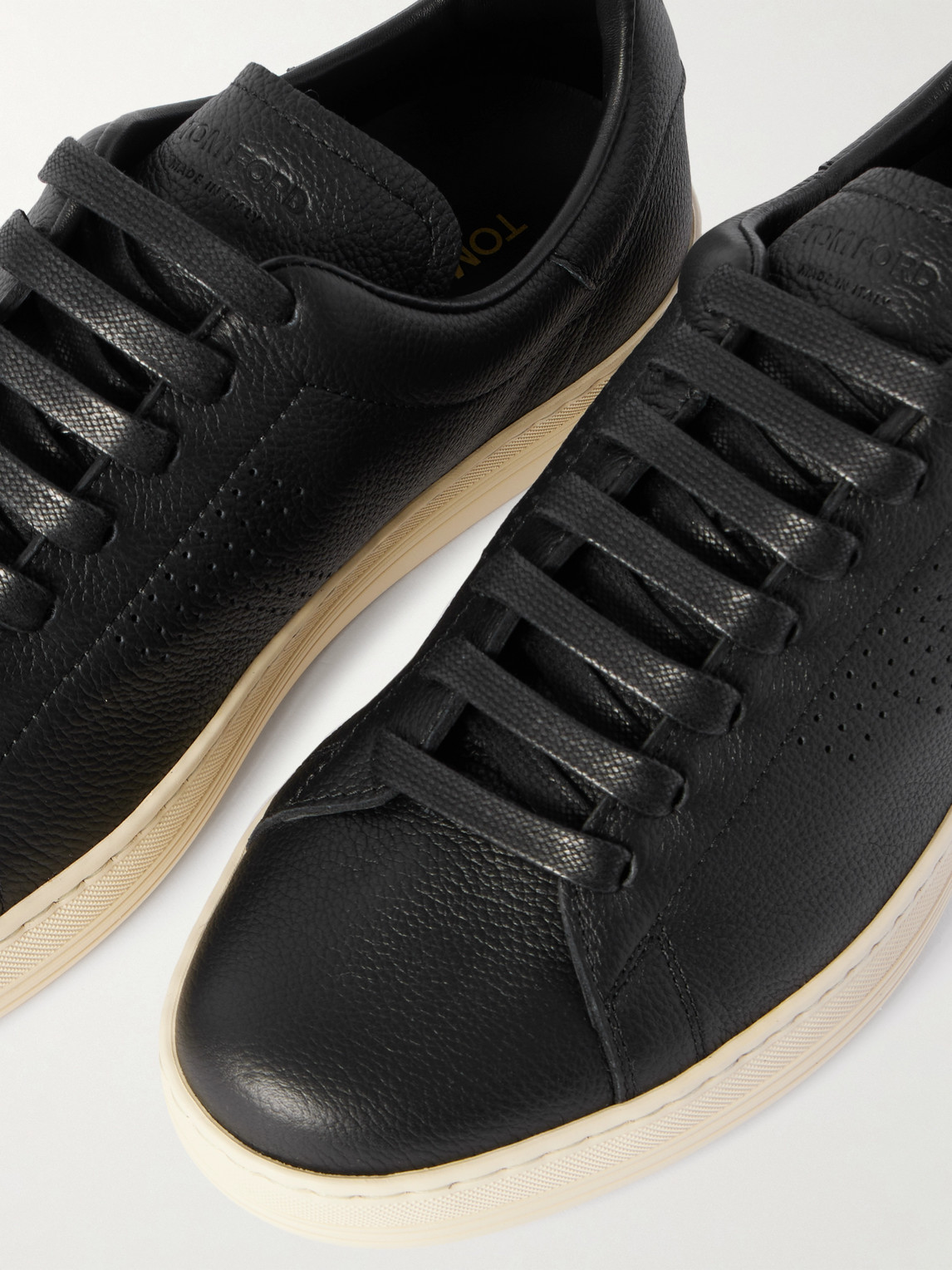 Tom Ford Suede Low-top Sneakers Warwick Silhouette Toe Rubber Sole In Black
