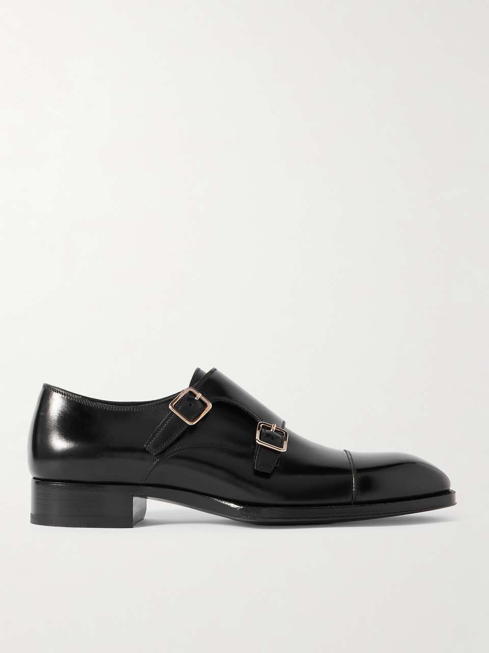 Elkan Leather Monk-Strap Shoes