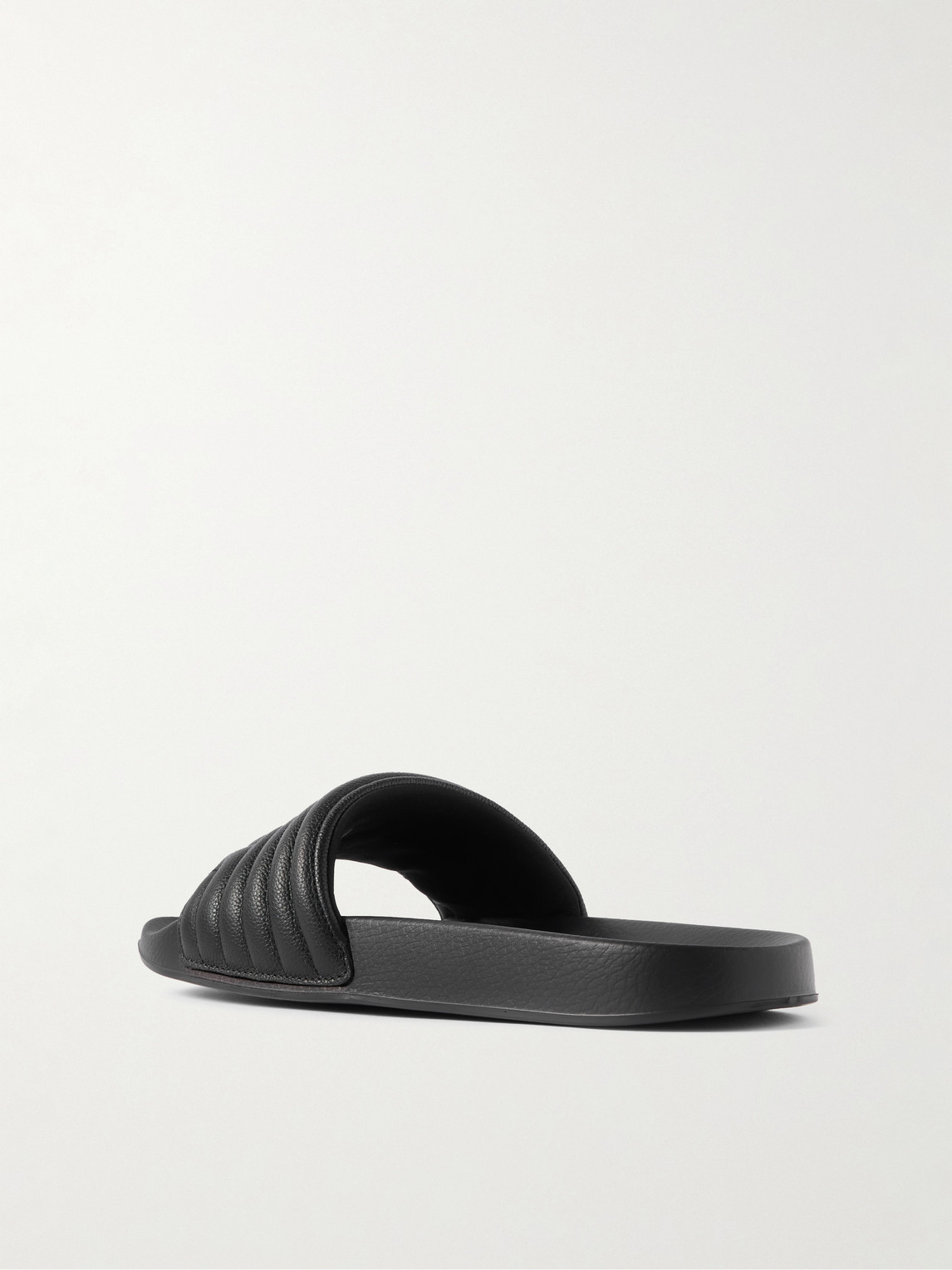 Tom Ford Harris Quilted Leather Slides In Black