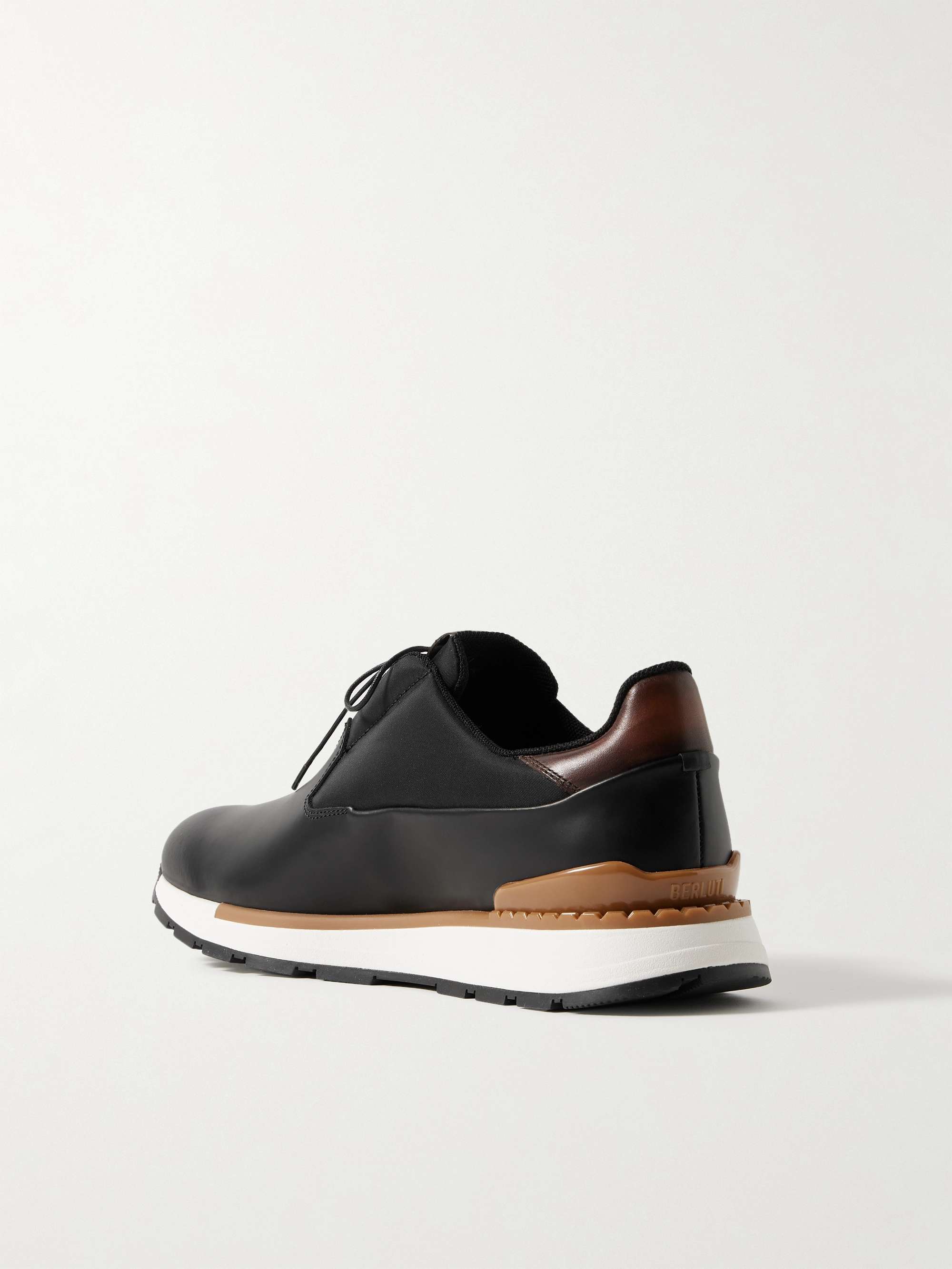 BERLUTI Fast Track Tornio Leather and Shell Sneakers