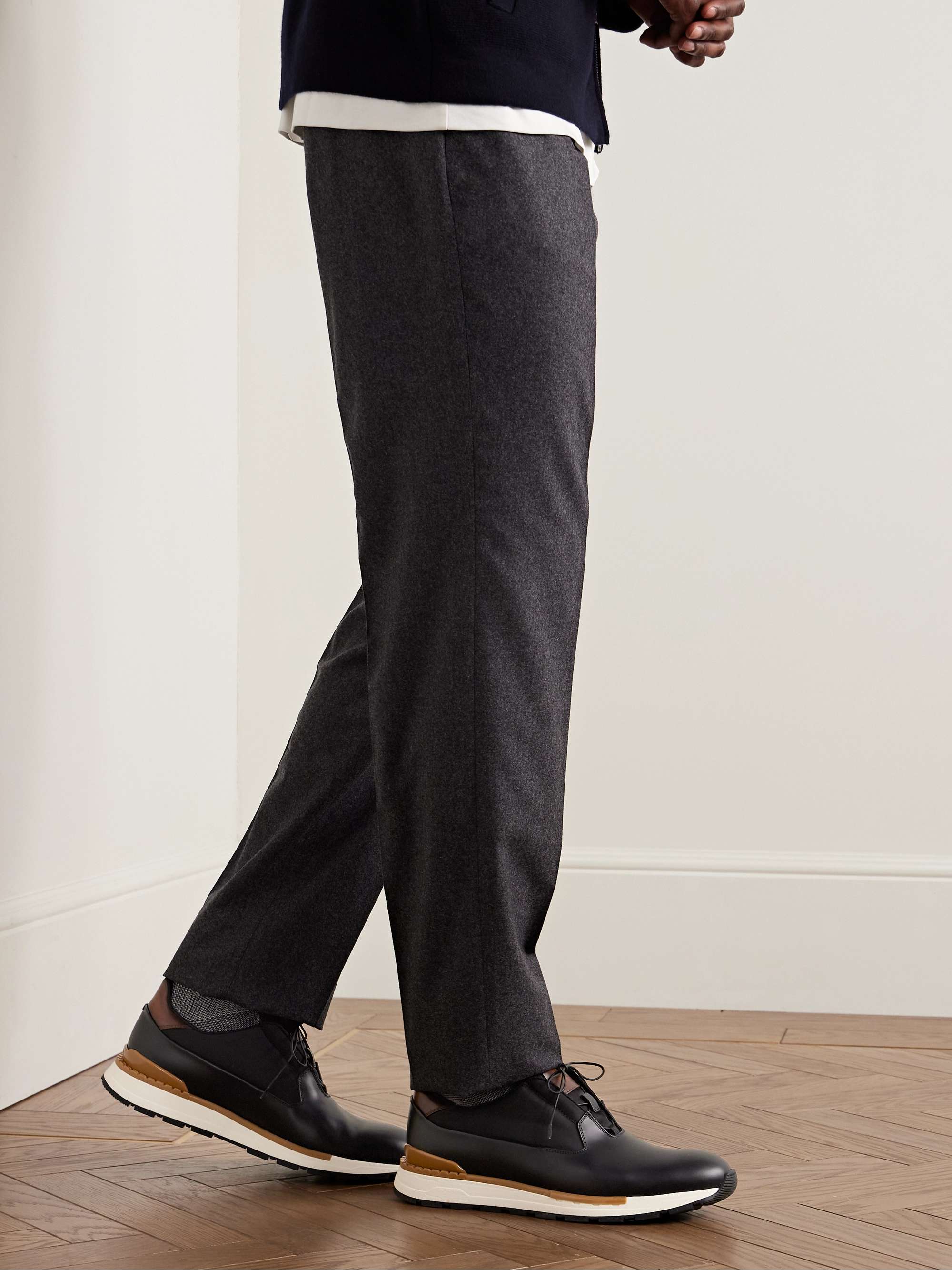 BERLUTI Fast Track Tornio Leather and Shell Sneakers