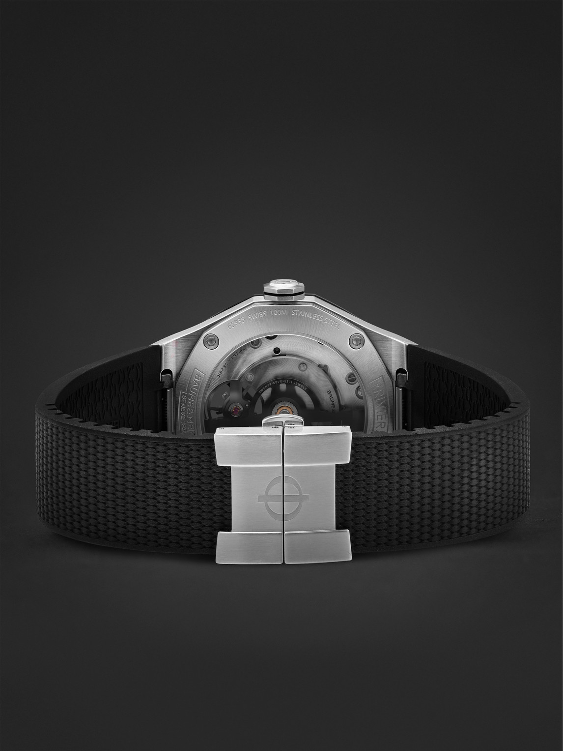  Baume & Mercier - Riviera Automatic Skeleton 42mm Stainless Steel, Canvas And Rubber Watch, Ref. No. 10721 - Men - Black 