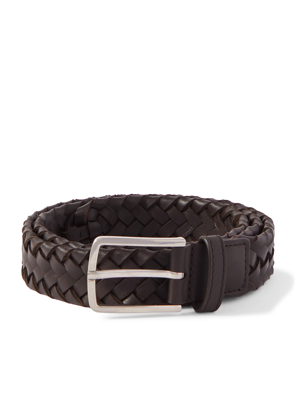 Bottega Veneta 3cm Intrecciato Leather Belt In Brown