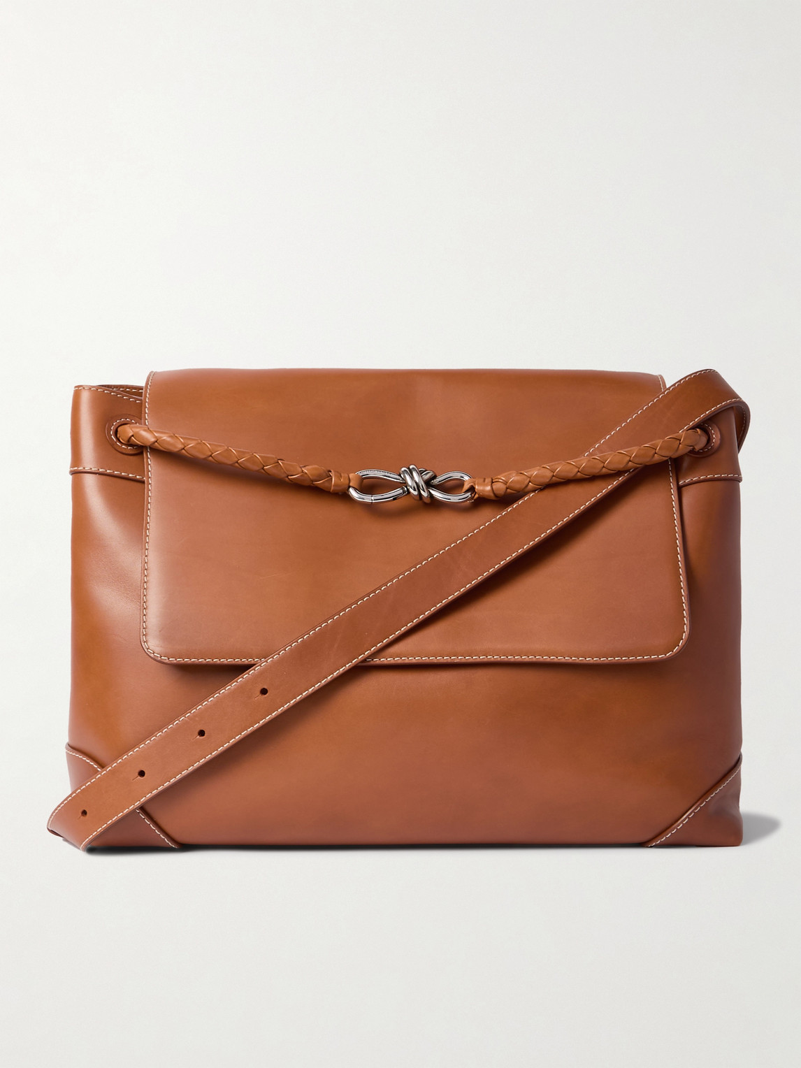 Bottega Veneta Intrecciato-Trimmed Leather Tote Bag - Men