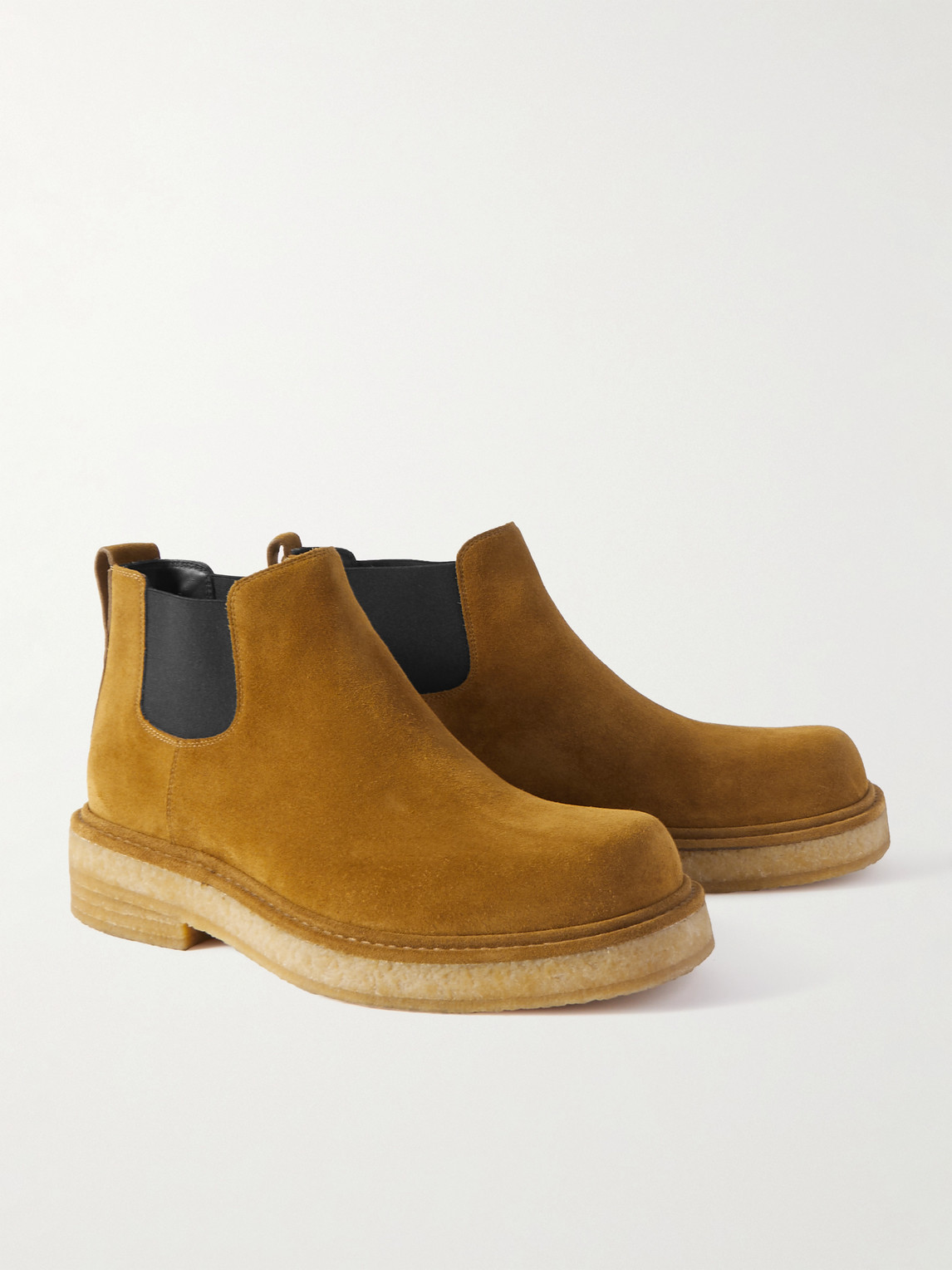Bottega Veneta Haddock Suede Chelsea Boots In Brown