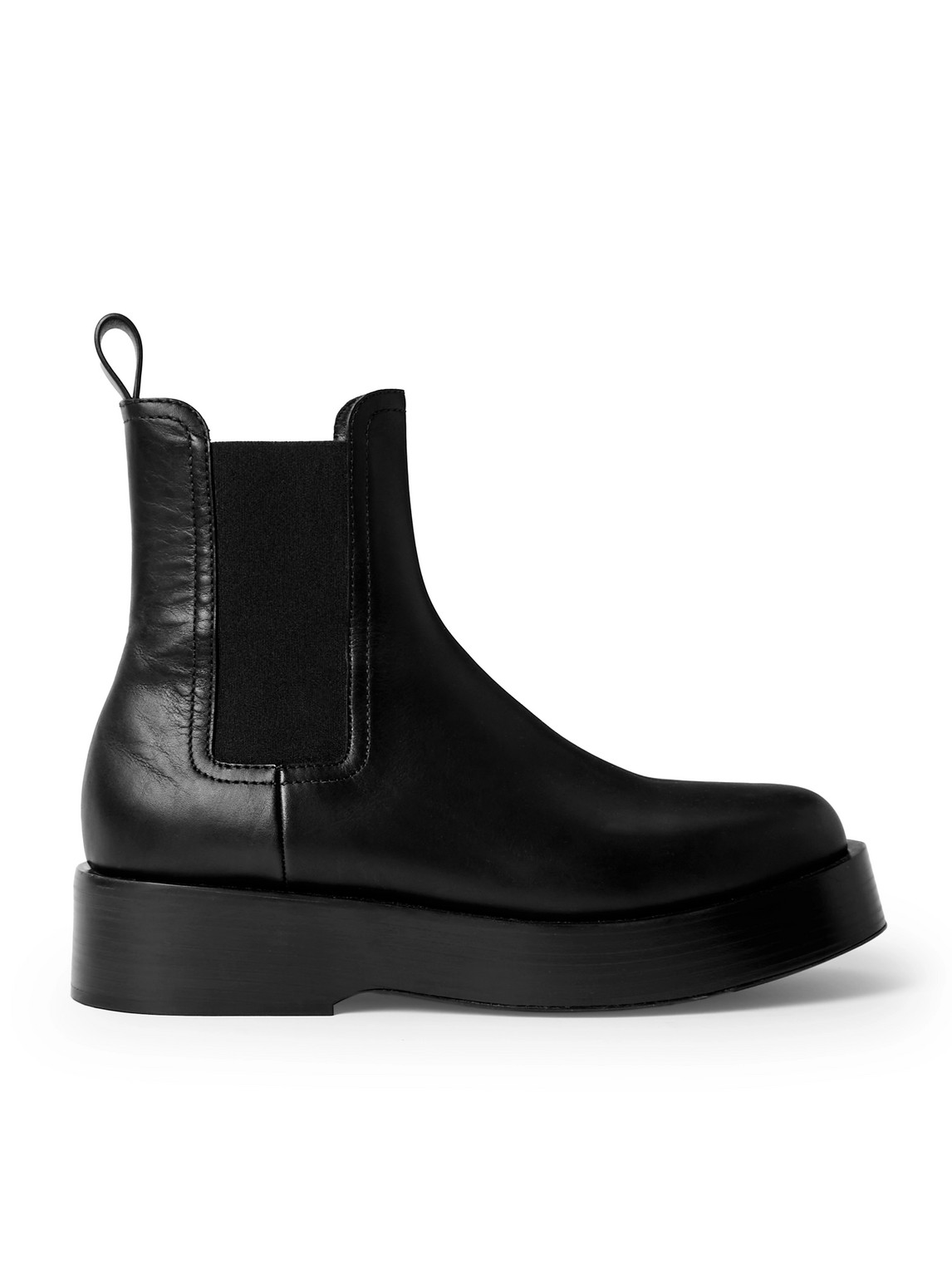 Bottega Veneta Bumper Leather Chelsea Boots In Black