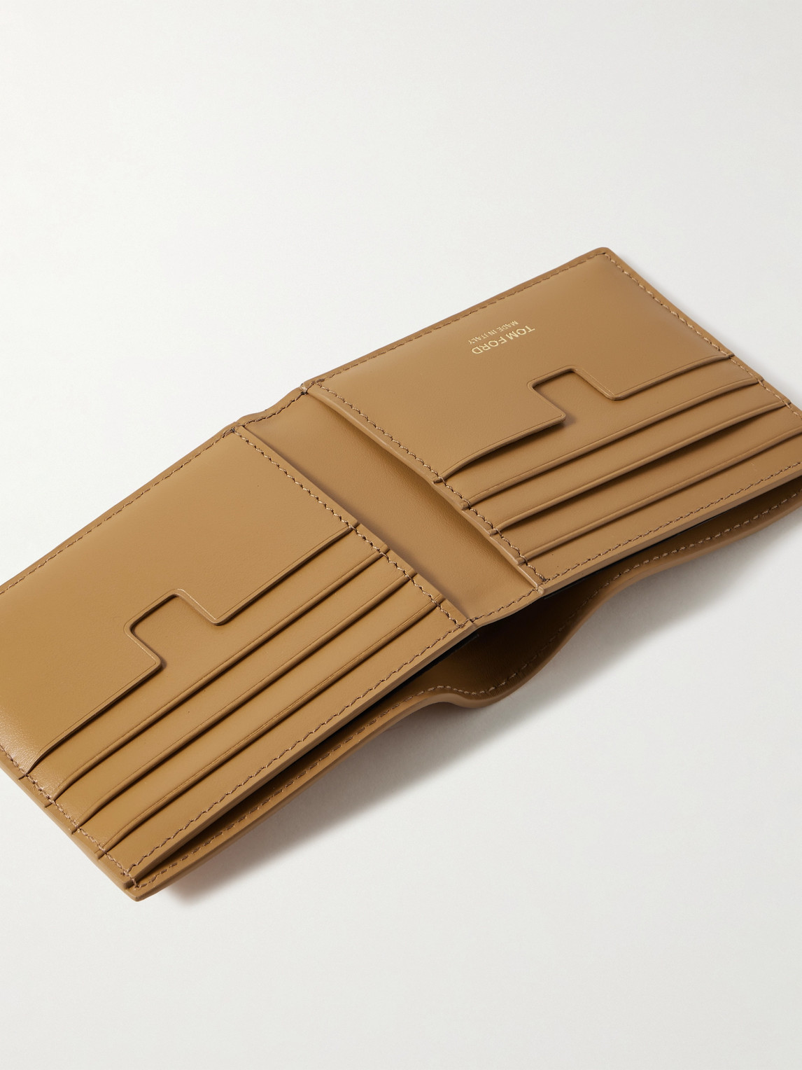 Tom Ford Nubuck Billfold Wallet In Neutrals