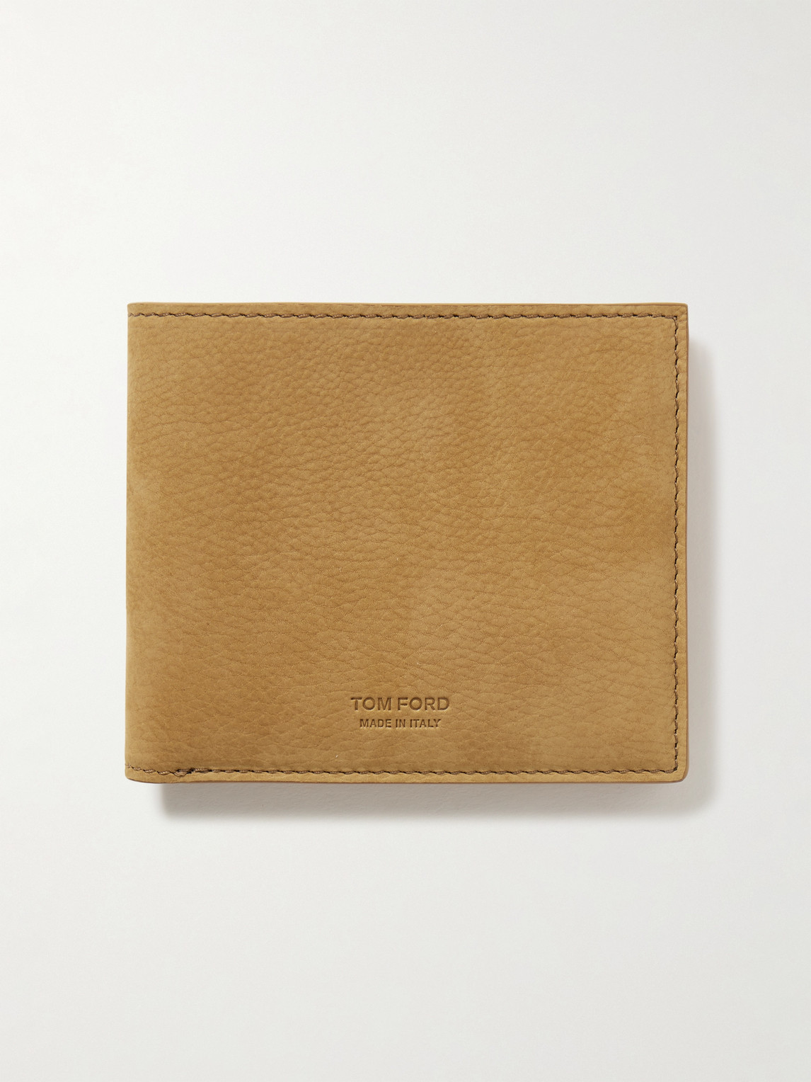 Tom Ford Nubuck Billfold Wallet In Green