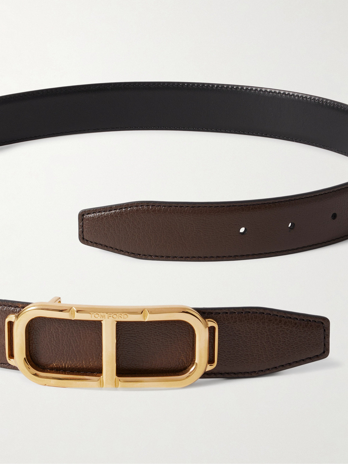 Tom Ford 3cm Leather Belt In Brown