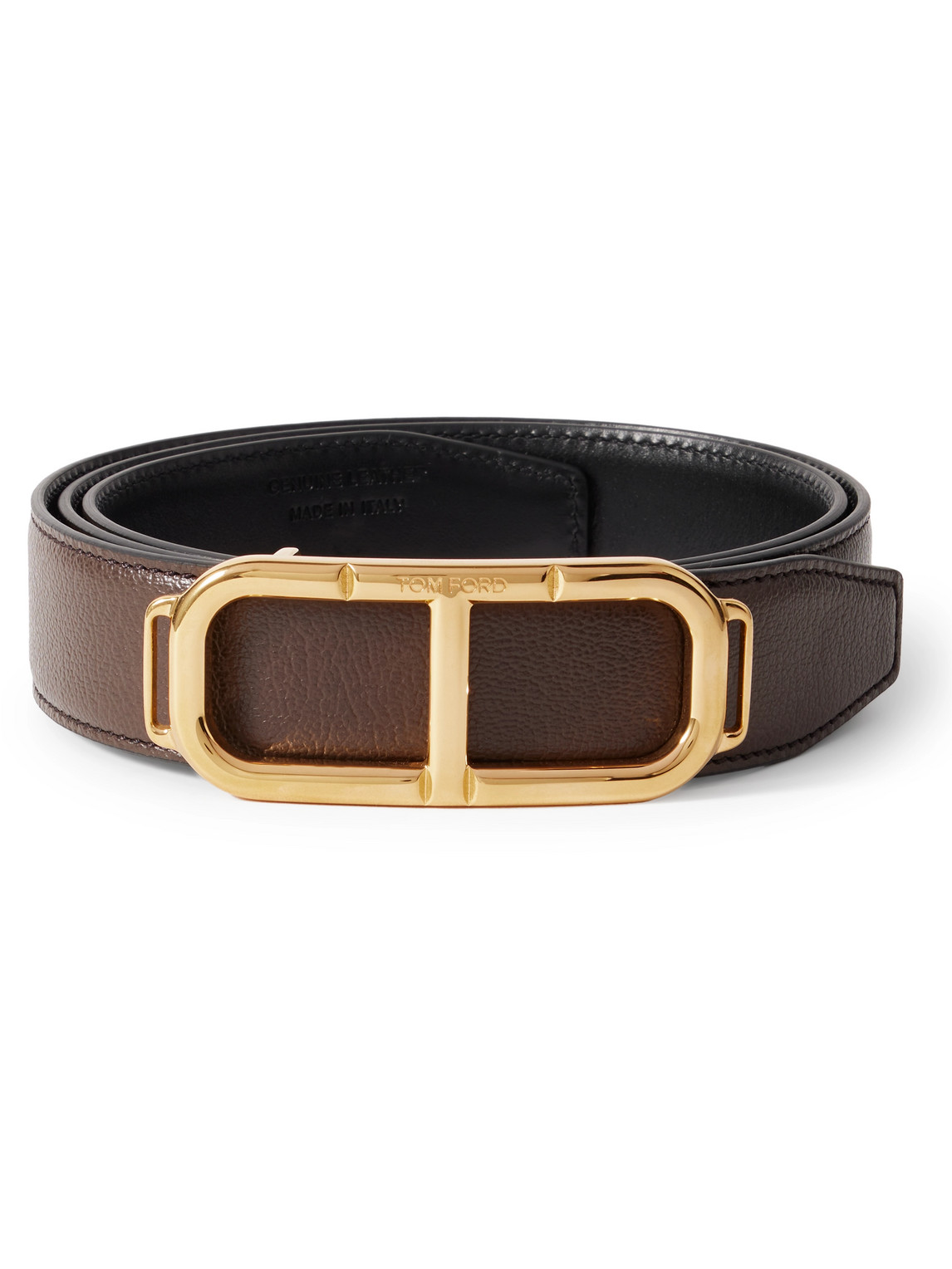 Tom Ford 3cm Leather Belt In Brown