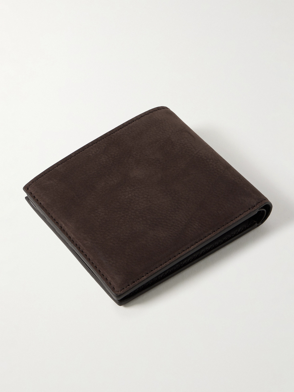 Tom Ford Nubuck Billfold Wallet In Brown