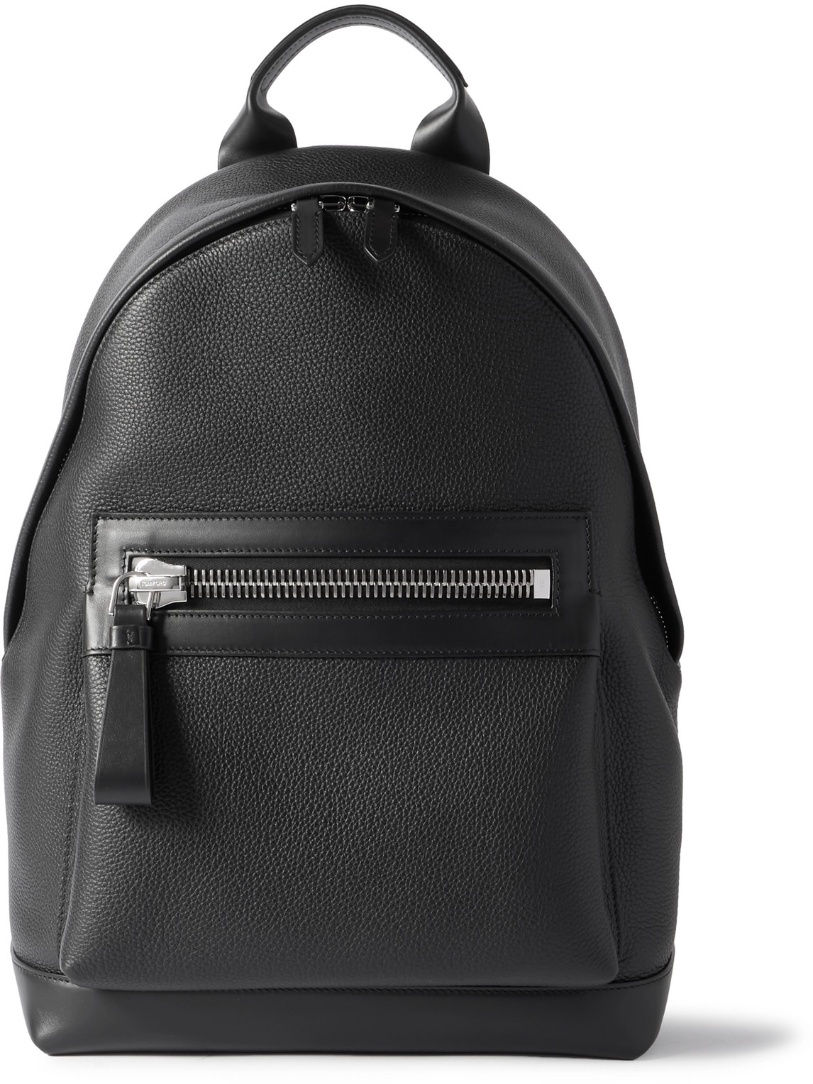 Tom Ford Buckley Full-grain Leather Backpack In Black