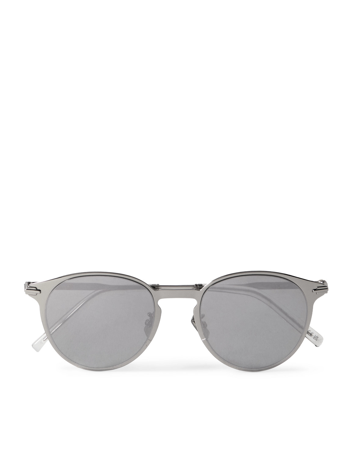 Dior Blacksuit R8u Round-frame Silver-tone Mirrored Sunglasses