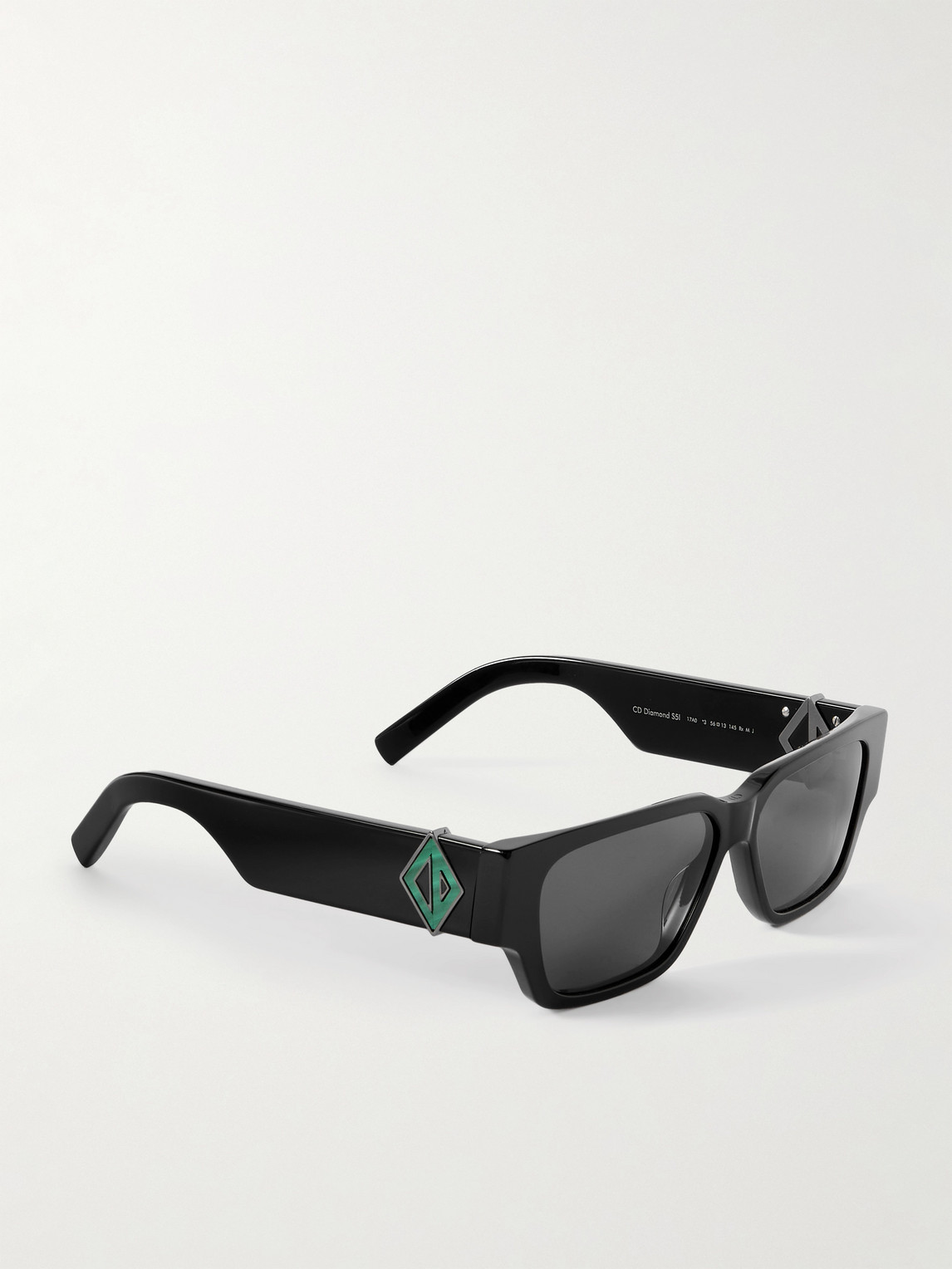 Dior Cd Diamond S5i Square-frame Acetate And Malachite Sunglasses In Black