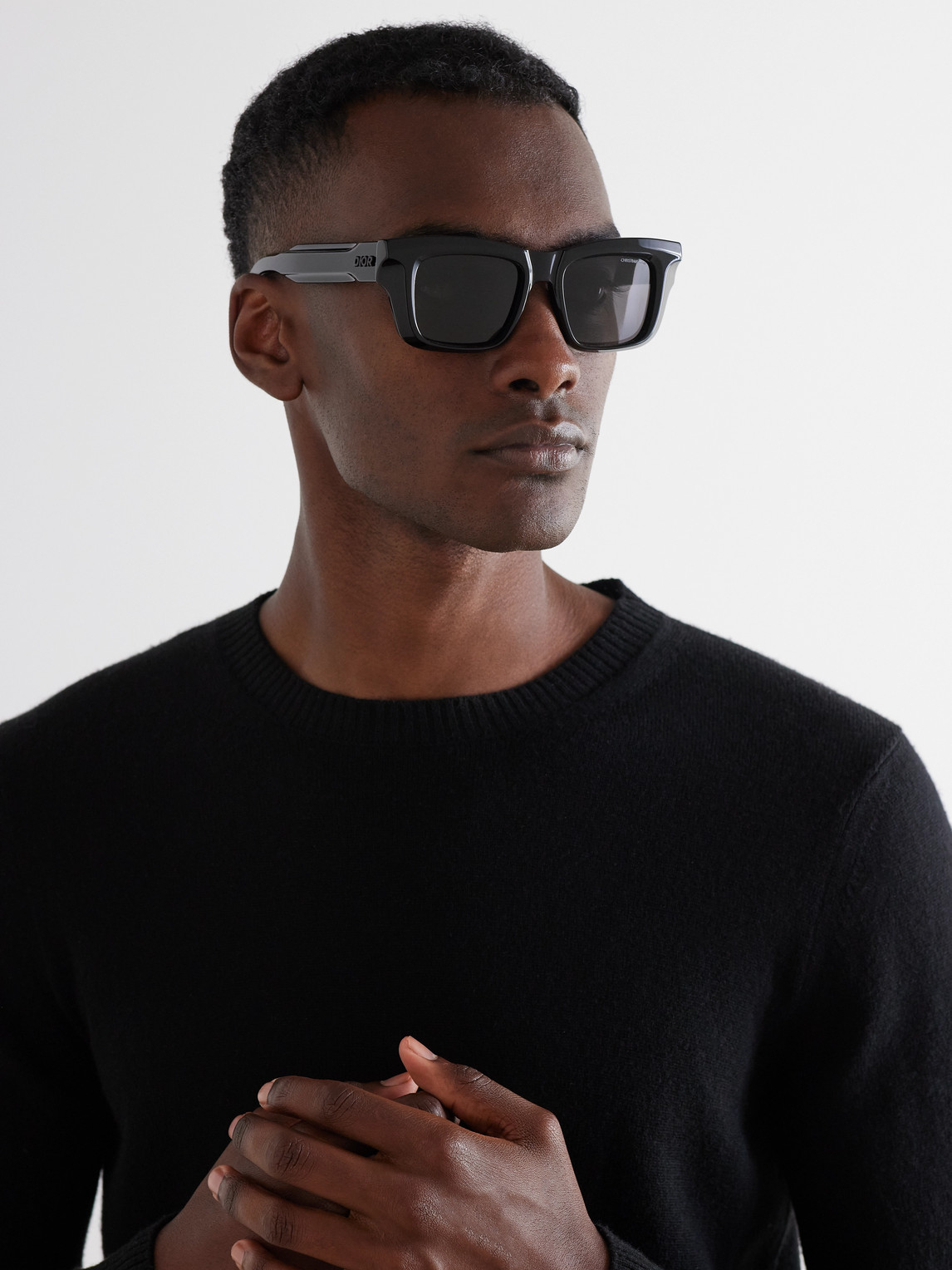 Dior Xplorer S2i Rectangle-frame Acetate Sunglasses In Black
