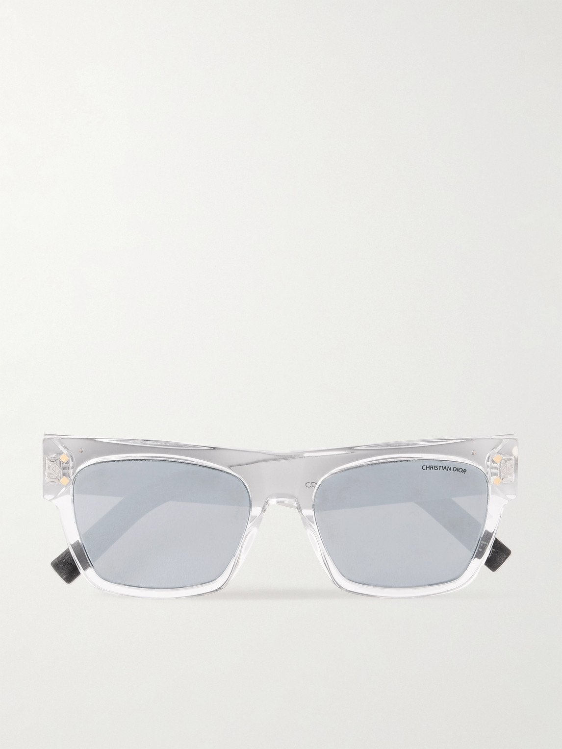 Dior Cd Diamond S8i Square-frame Acetate And Monogrammed Silver-tone Sunglasses