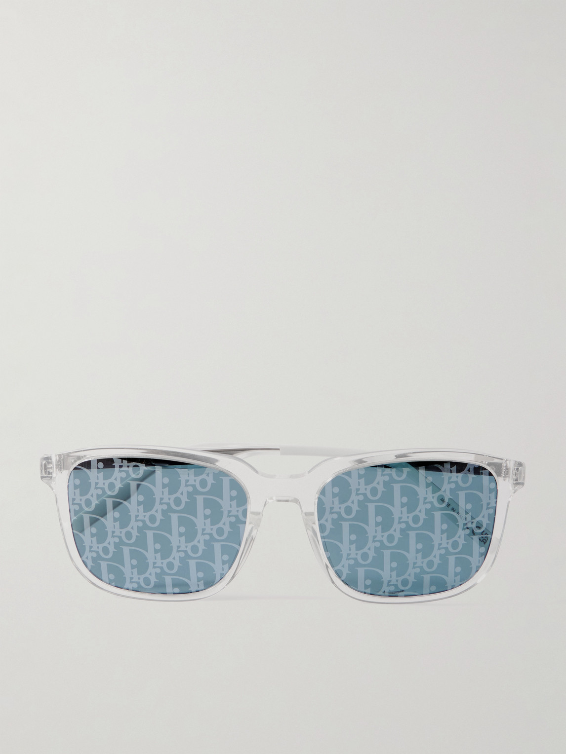 DIOR Eyewear DiorTag SU Square-Frame Acetate and Silver-Tone Mirrored Sunglasses - Men