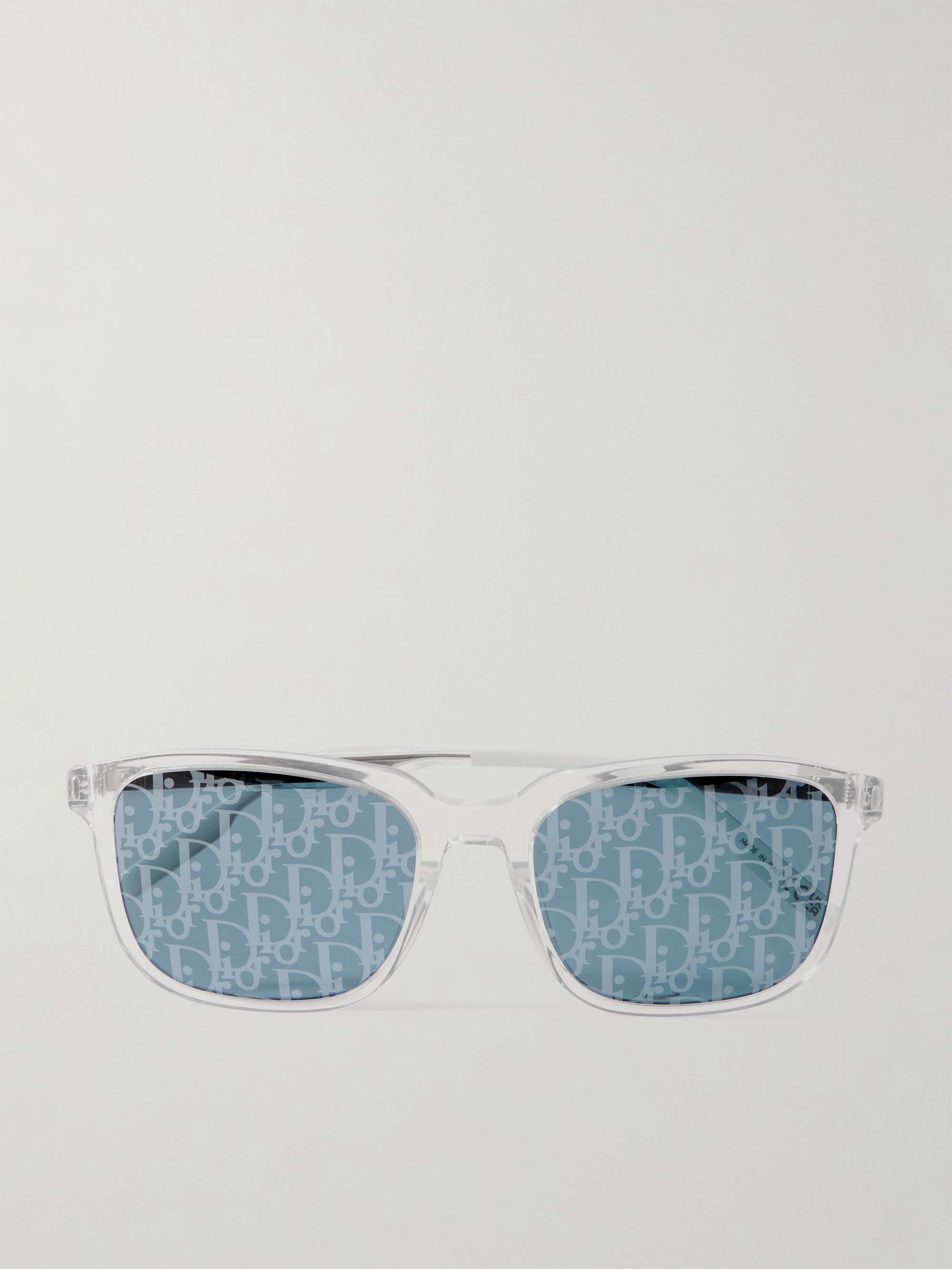 DIOR EYEWEAR DiorTag SU Square-Frame Acetate and Silver-Tone