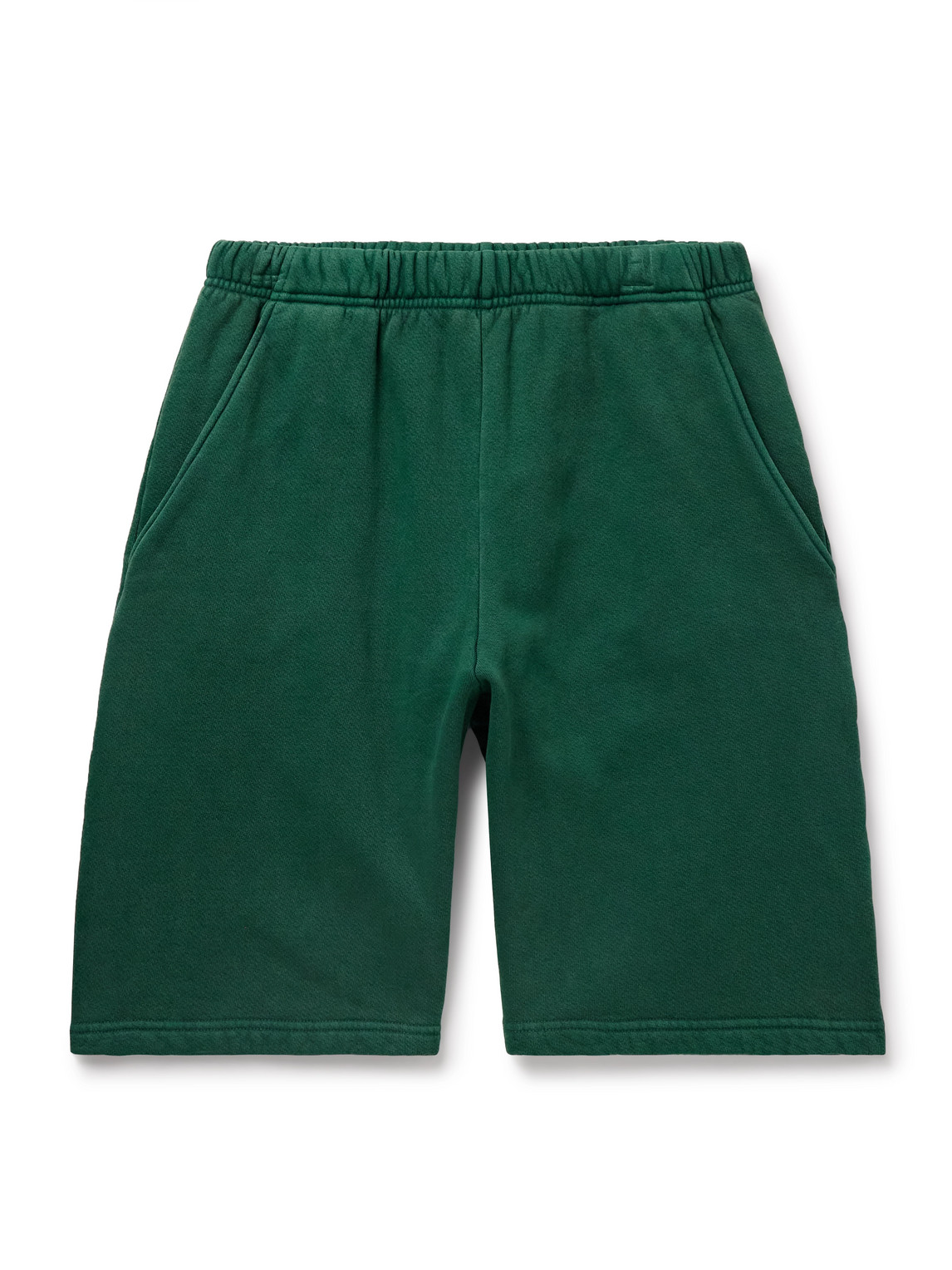 Utility Straight-Leg Garment-Dyed Cotton-Jersey Shorts