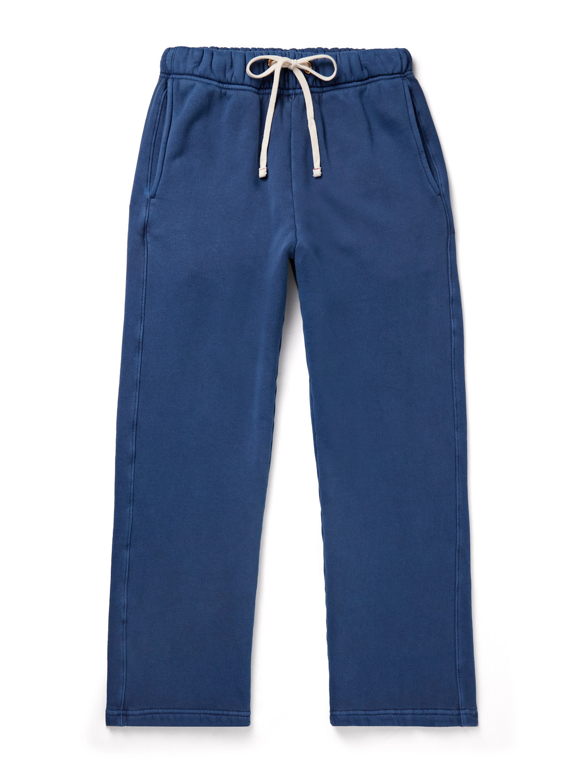 Straight-Leg Garment-Dyed Cotton-Jersey Sweatpants