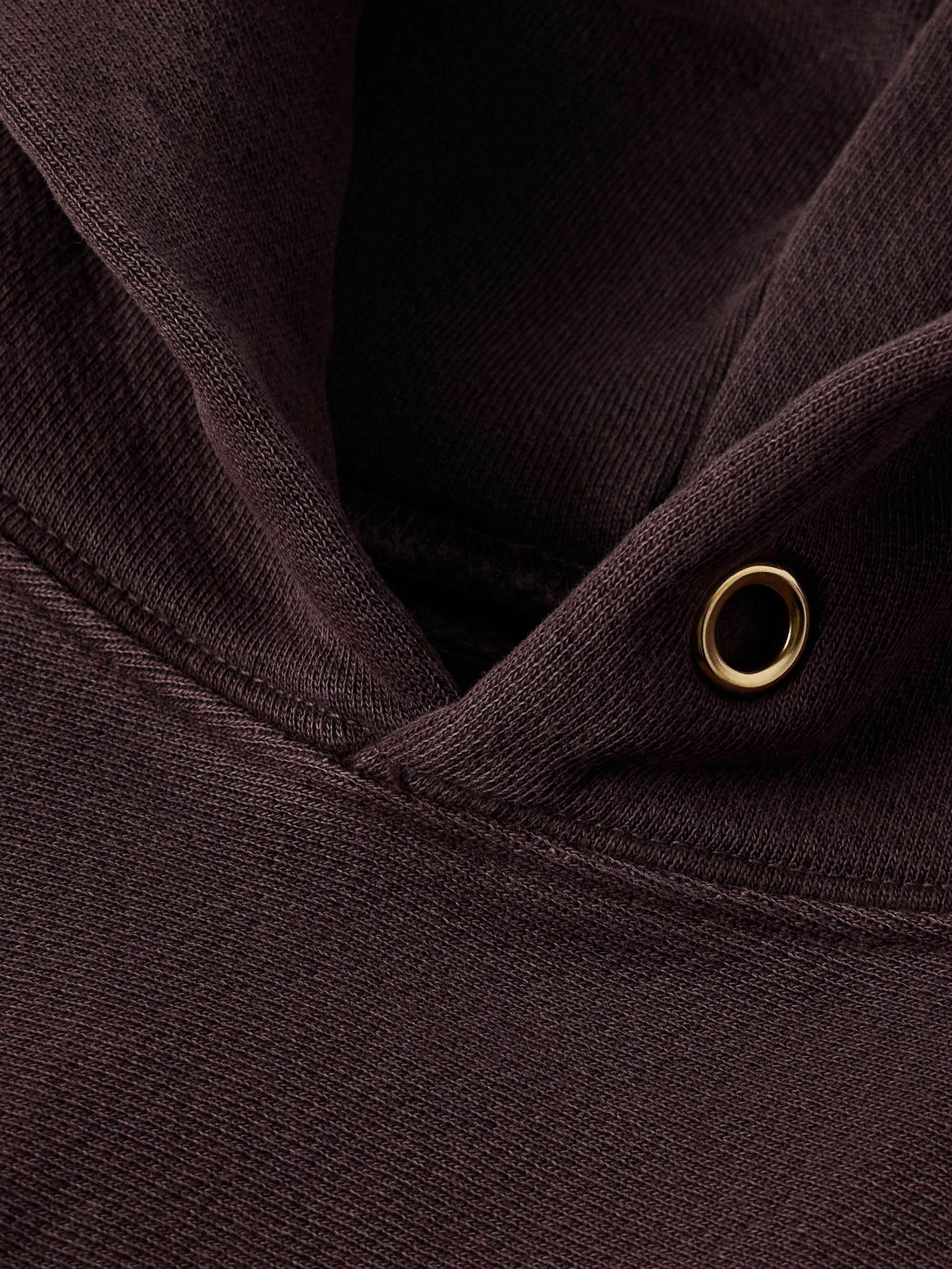 LES TIEN Felpa con cappuccio in jersey di cotone tinta in capo