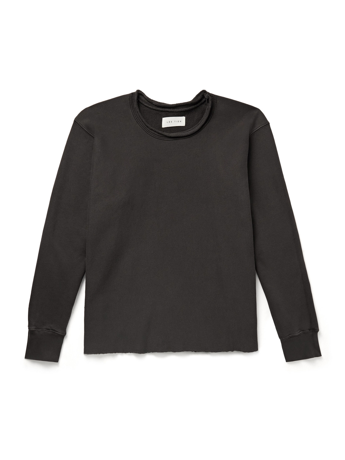 Les Tien Cotton-jersey Sweatshirt In Black