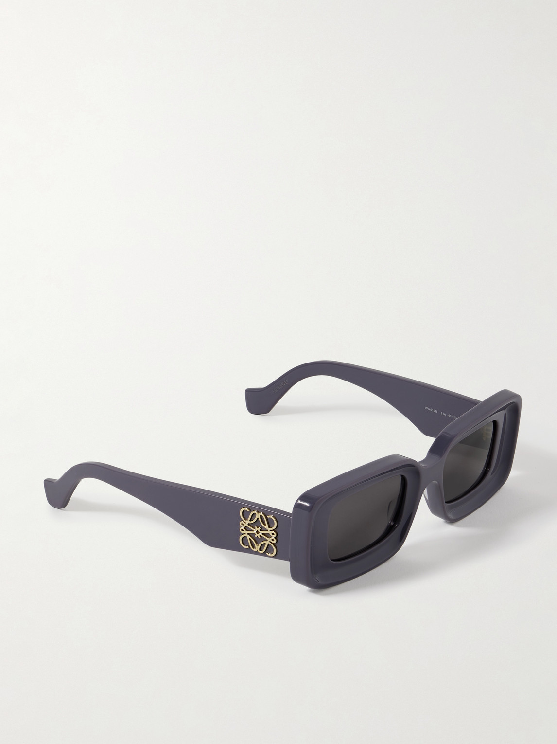 Loewe Anagram Rectangular-frame Acetate Sunglasses In Blue
