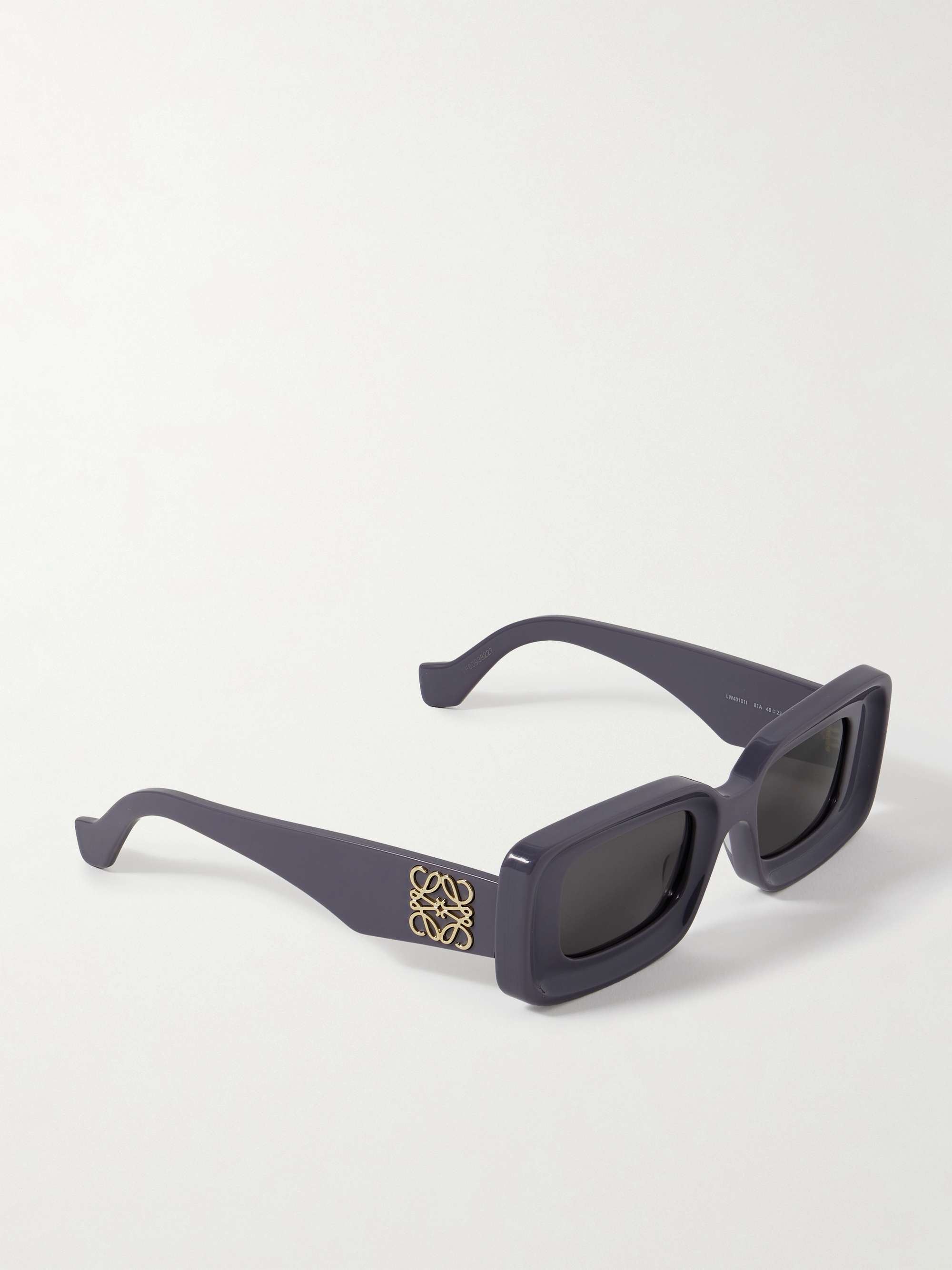 LOEWE EYEWEAR Anagram Rectangular-Frame Tortoiseshell Acetate Sunglasses