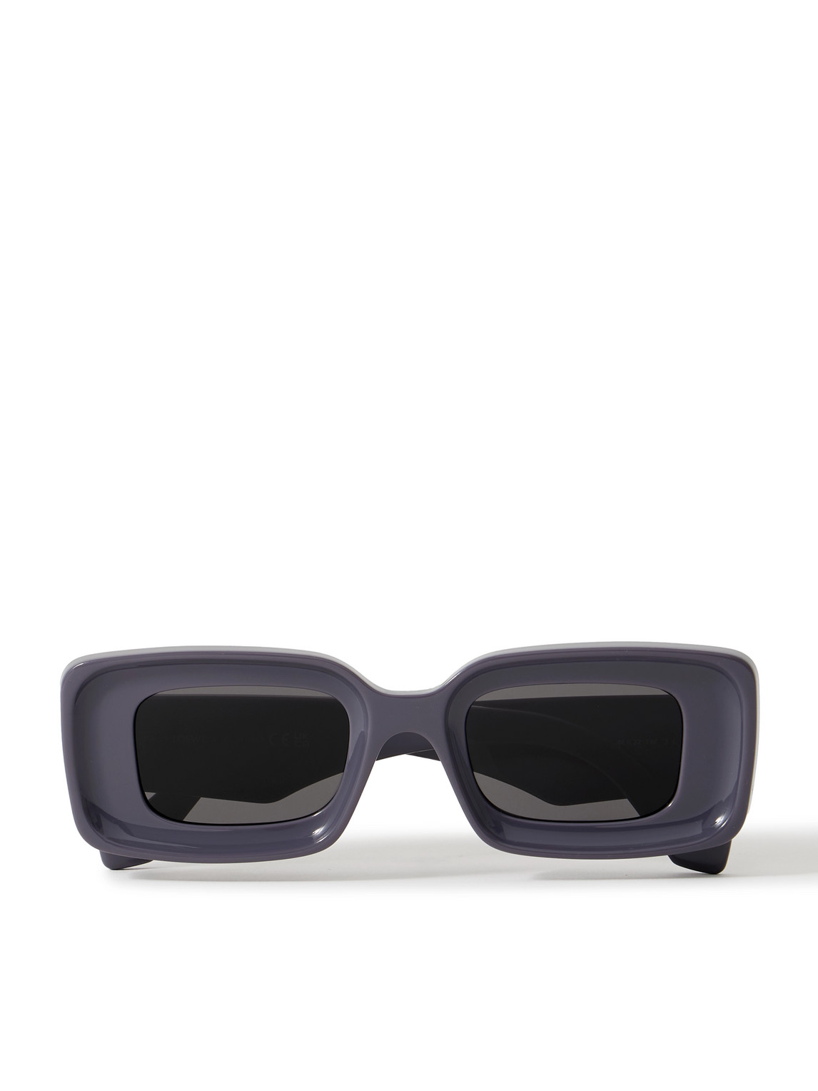 Loewe Anagram Rectangular-frame Acetate Sunglasses In Blue