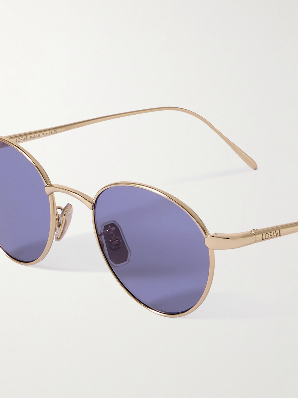 Loewe Round-frame Gold-tone Sunglasses In Gold