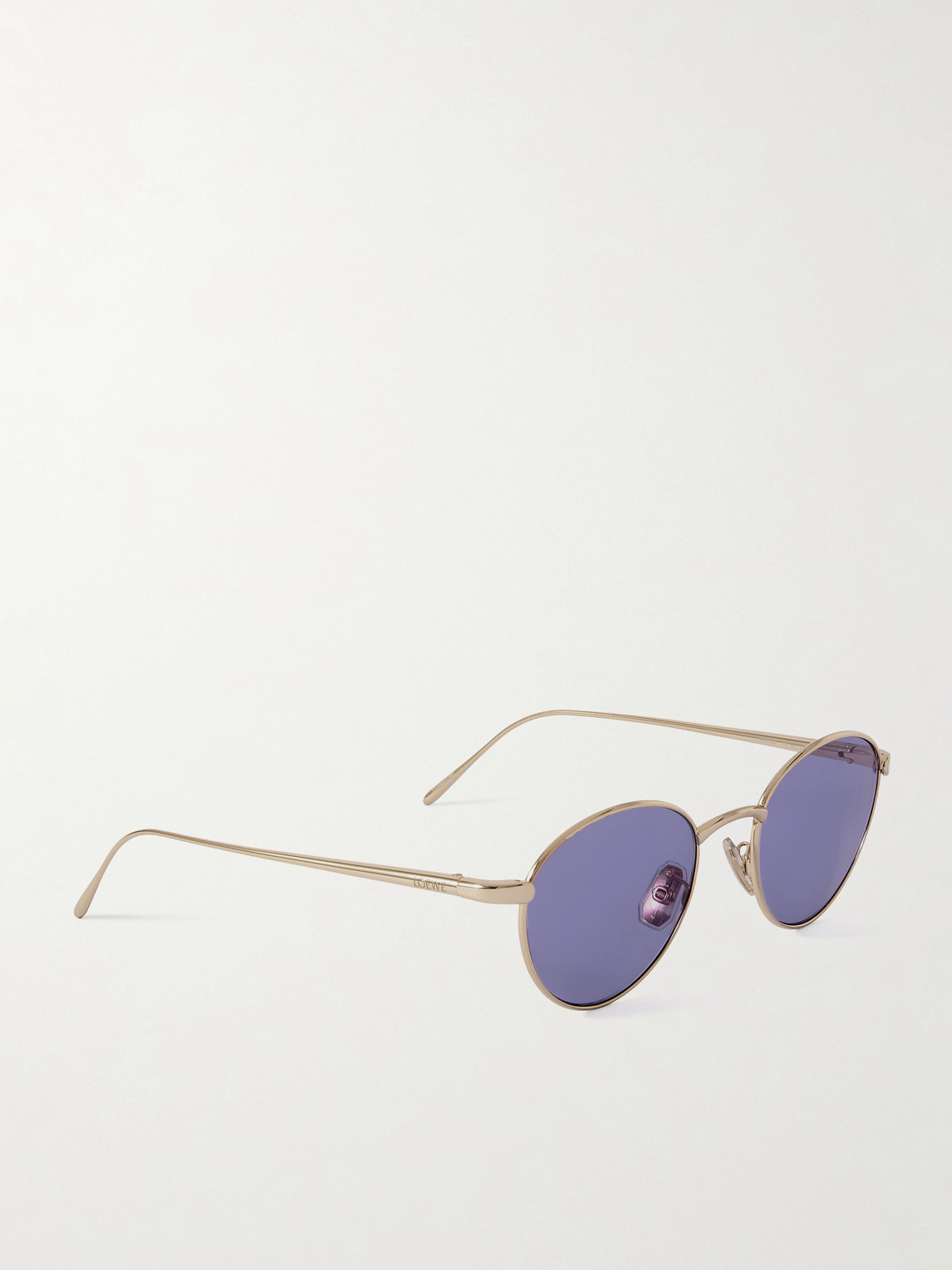 Loewe Round-frame Gold-tone Sunglasses In Gold