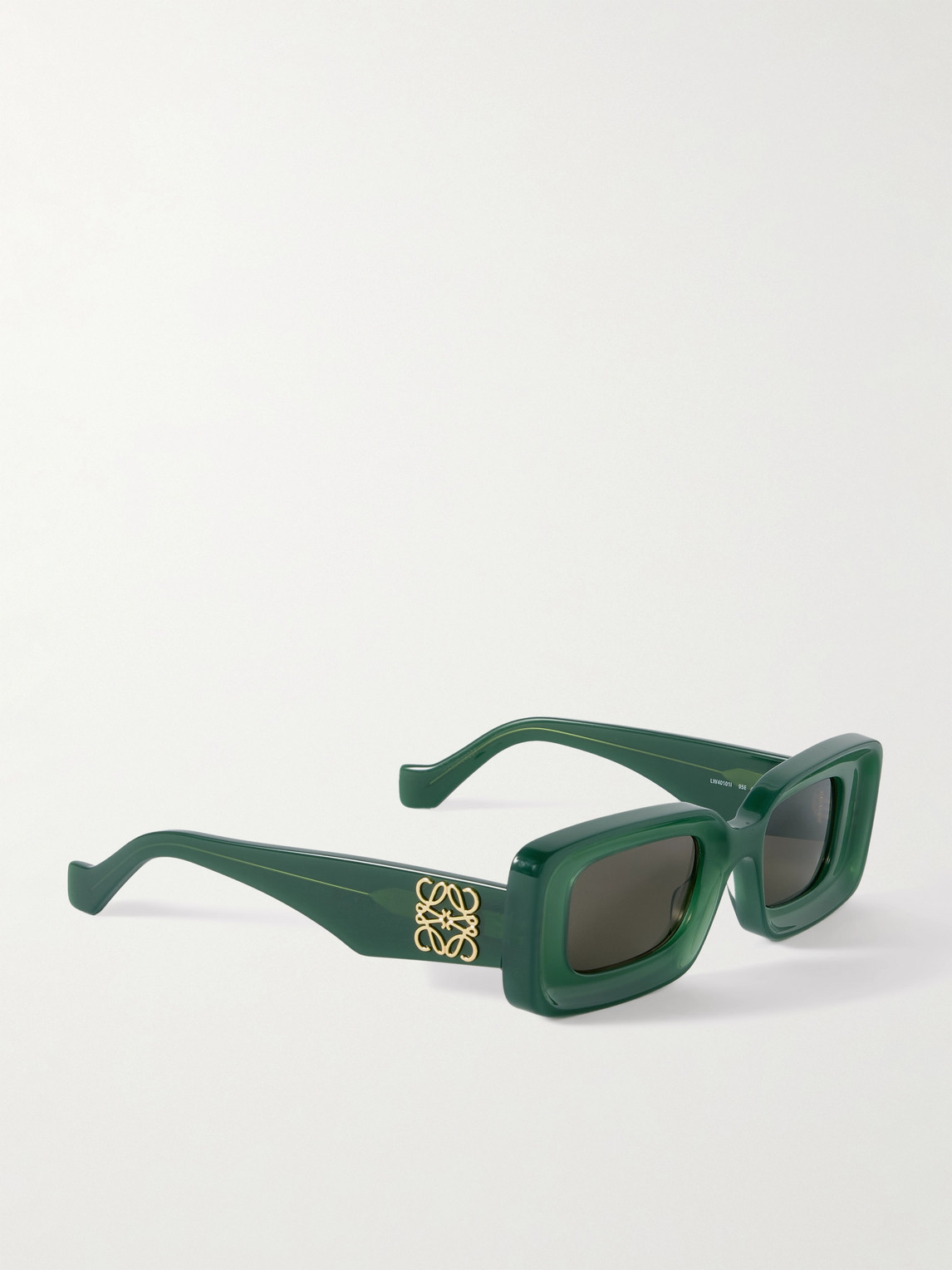 Loewe Anagram Rectangular-frame Acetate Sunglasses In Green