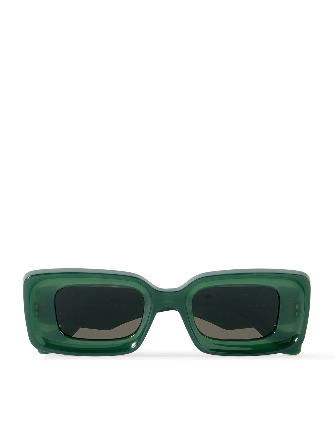 Loewe Anagram Rectangular-frame Acetate Sunglasses In Green