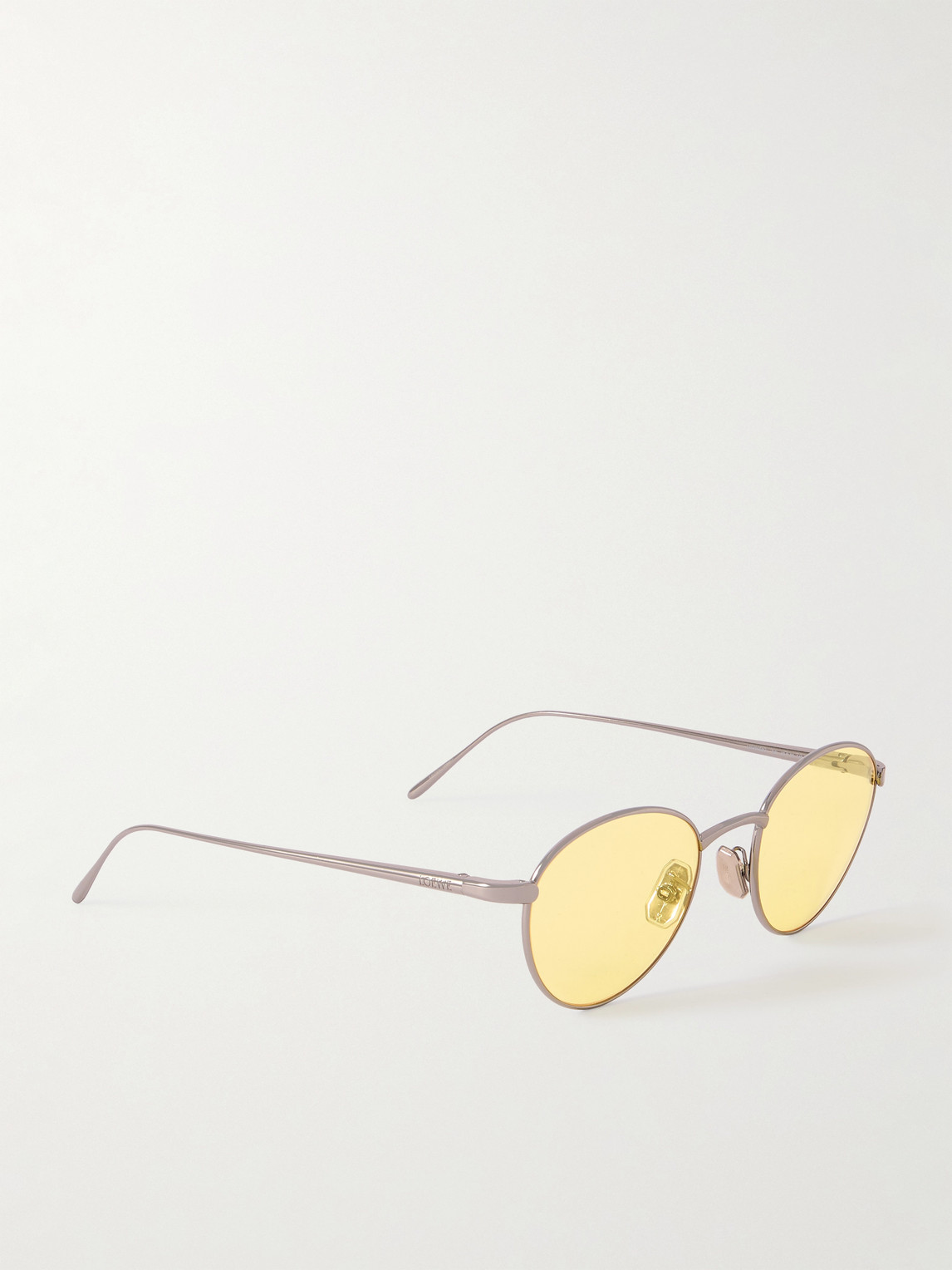 Loewe Round-frame Silver-tone Sunglasses In Silver