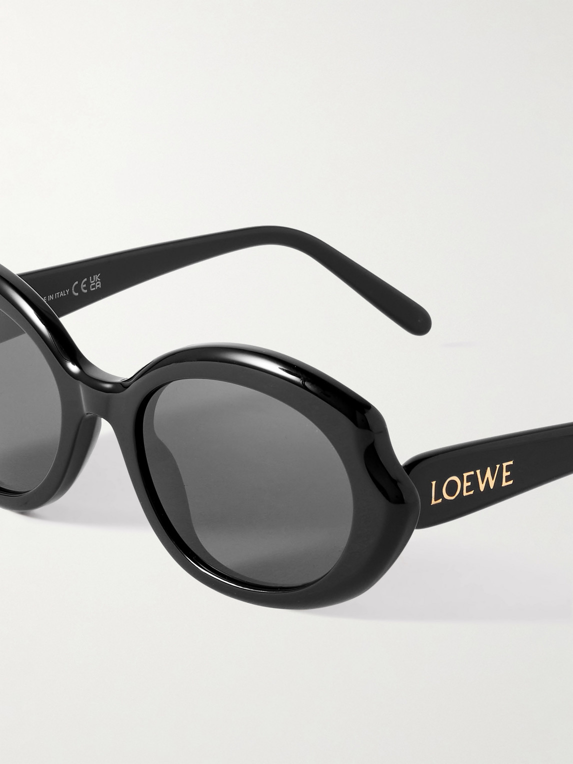 Loewe Oval-frame Acetate Sunglasses In Black