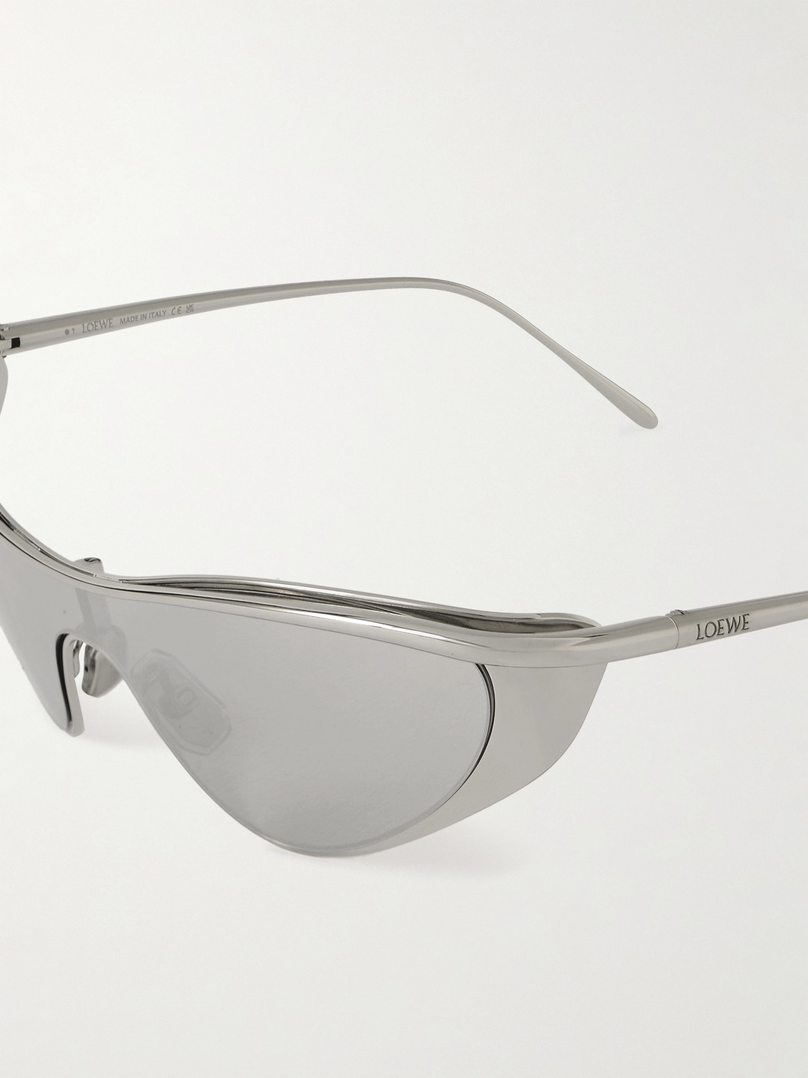 Loewe Flash Cat-eye Silver-tone Sunglasses In Silver