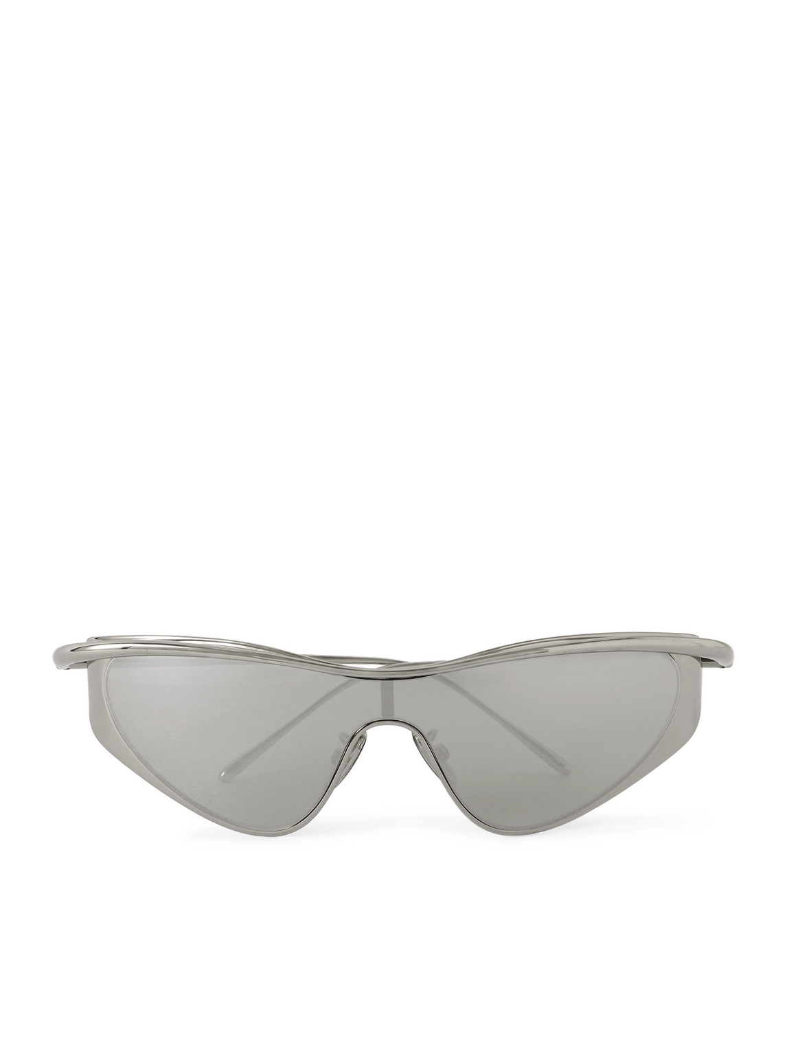 Loewe Flash Cat-eye Silver-tone Sunglasses In White