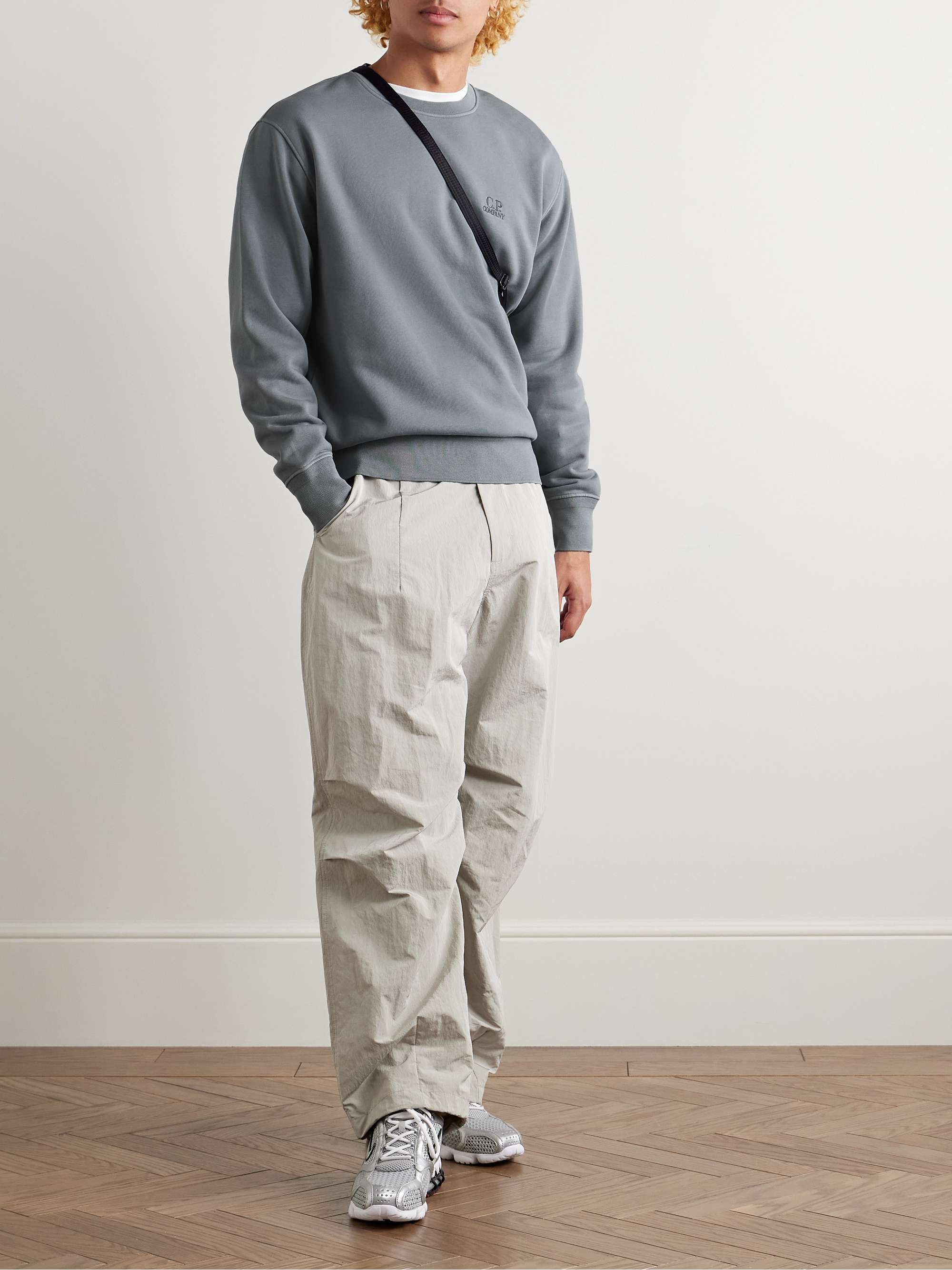 C.P. COMPANY Logo-Embroidered Brushed Cotton-Jersey C.P. COMPANY Logo-Embroidered Brushed Cotton-Jersey