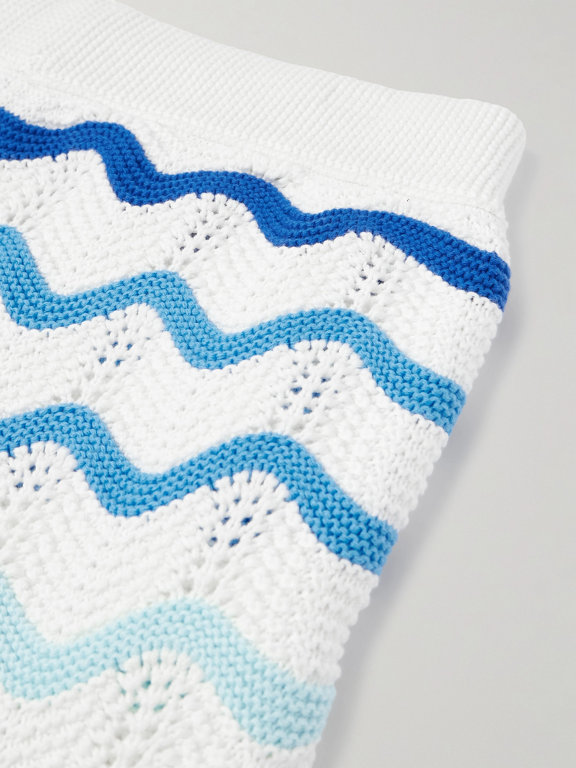 Casablanca Gradient Wave Crochet Shorts In Multicolor