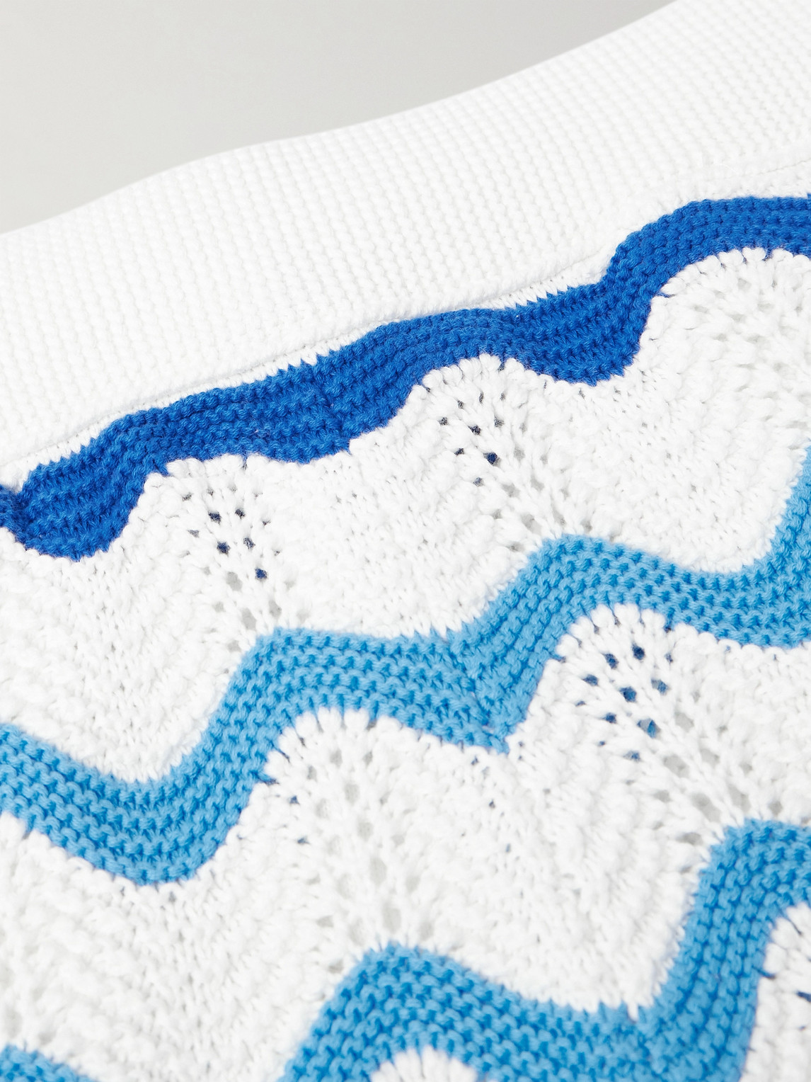 Casablanca Gradient Wave Crochet Shorts In Multicolor