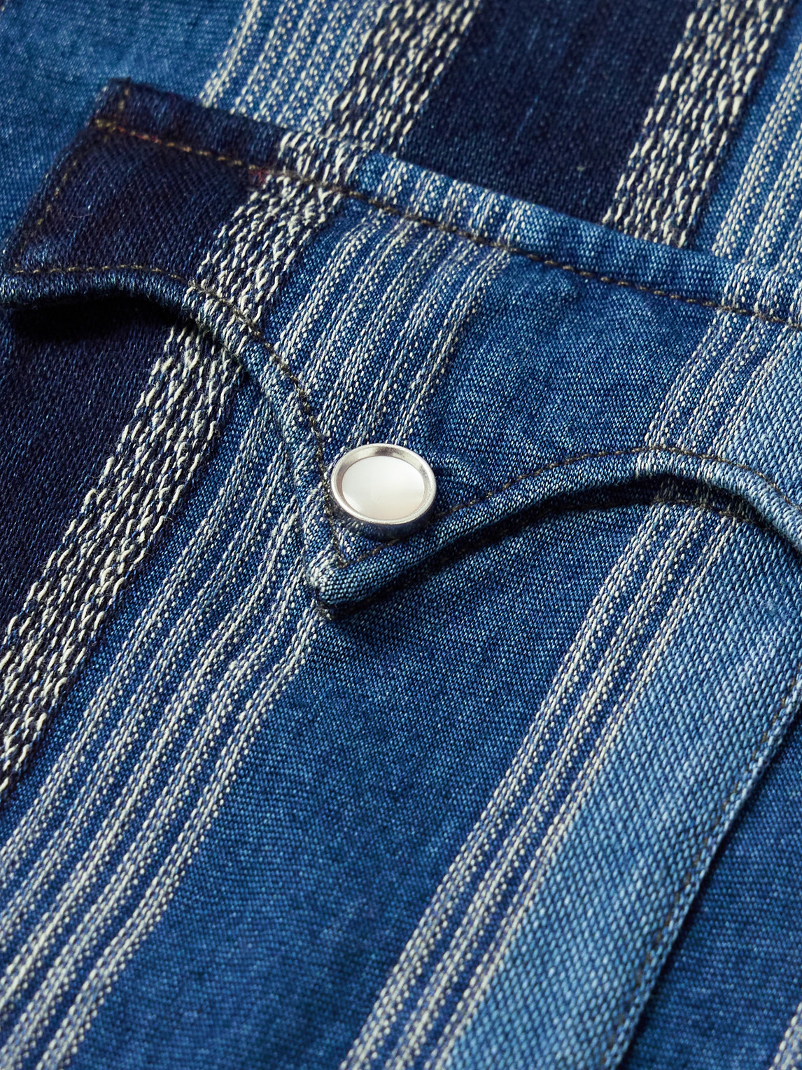 RRL STRIPED COTTON-JACQUARD WESTERN SHIRT
