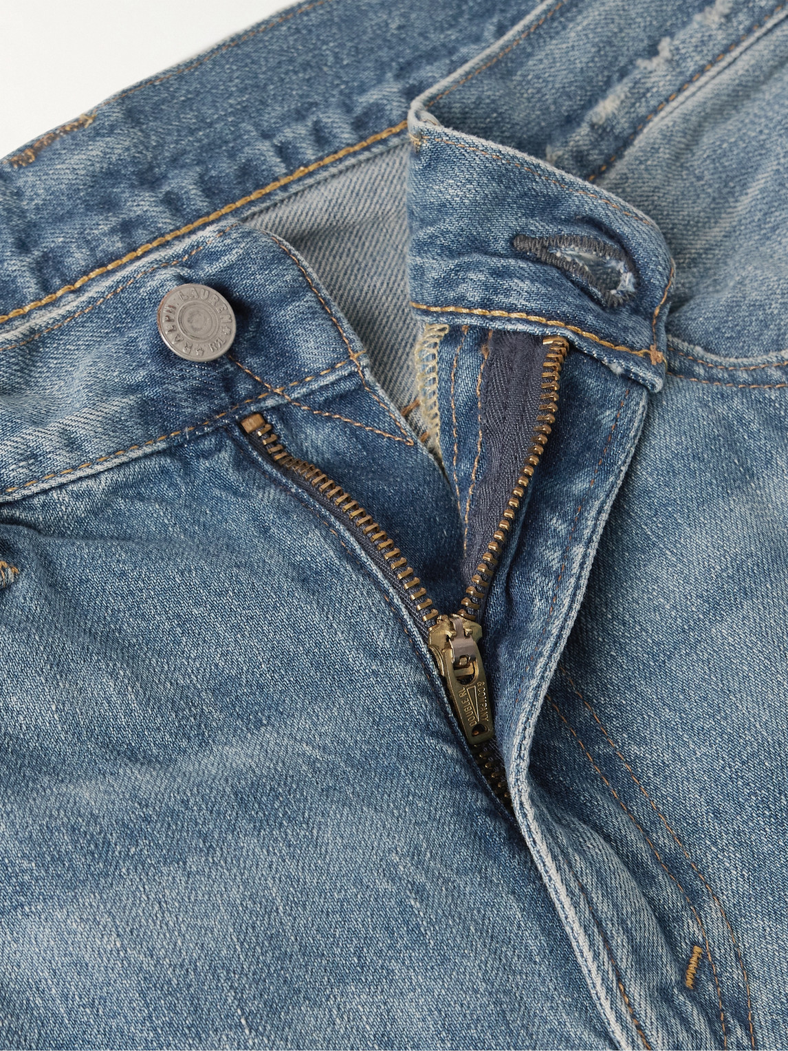 Rrl Slim-fit Jeans In Blue