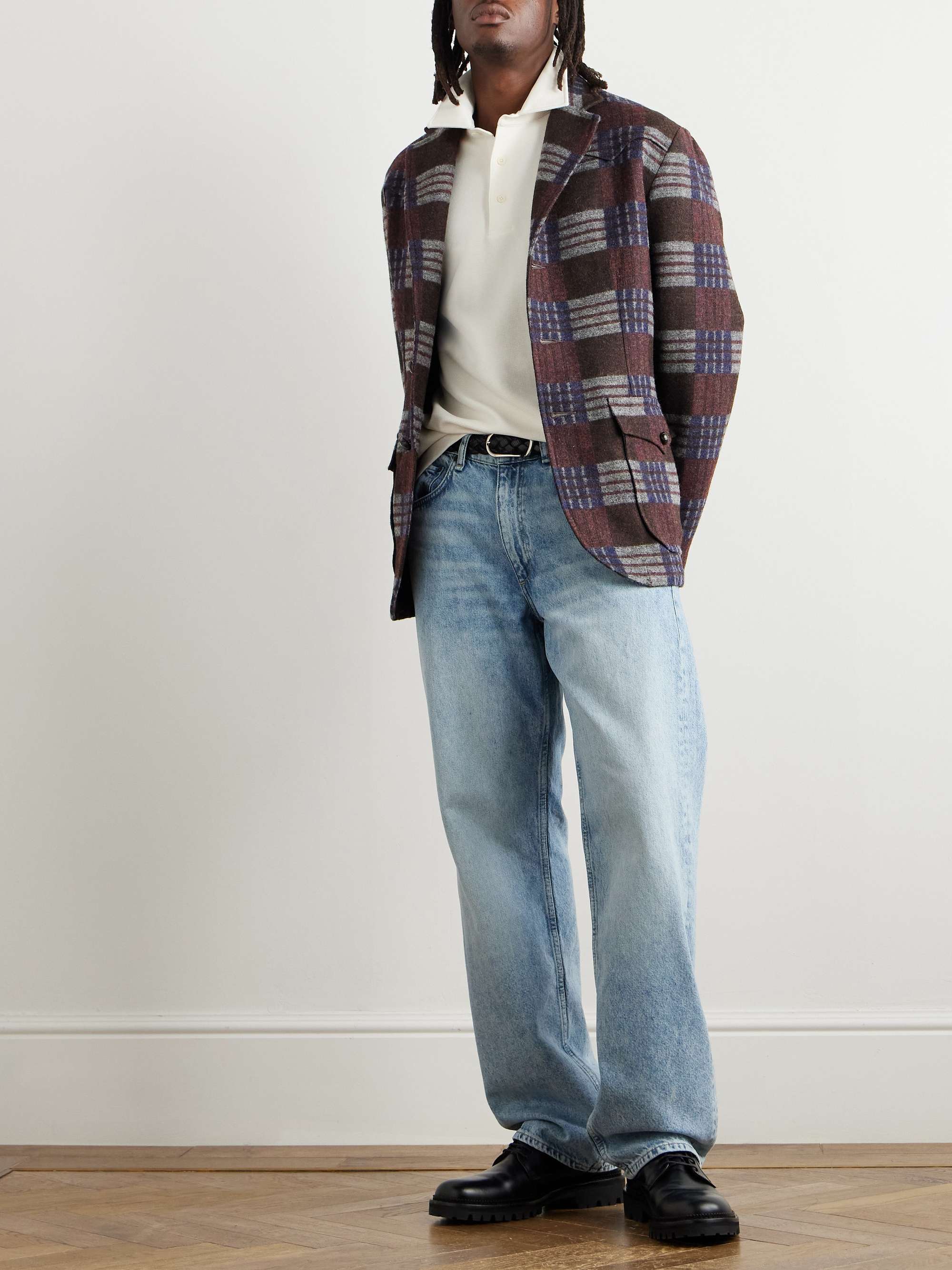 RRL Welston Checked Wool and Cotton Blend Blazer for Men MR PORTER