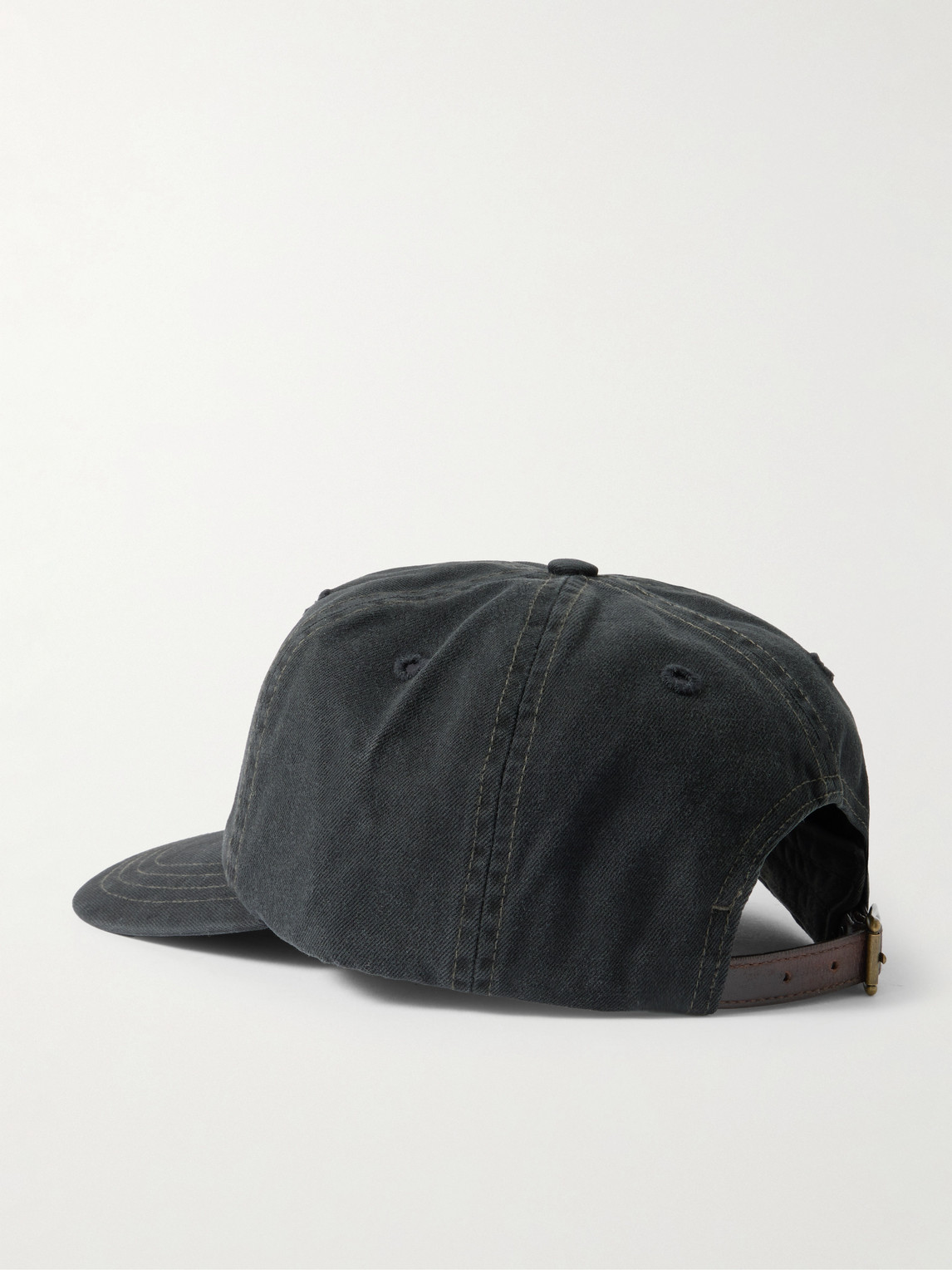  Rrl - Logo-embroidered Cotton-twill Baseball Cap - Men - Black 