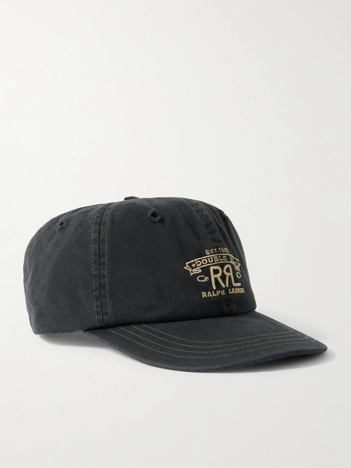Rrl Logo-embroidered Cotton-twill Baseball Cap In Green